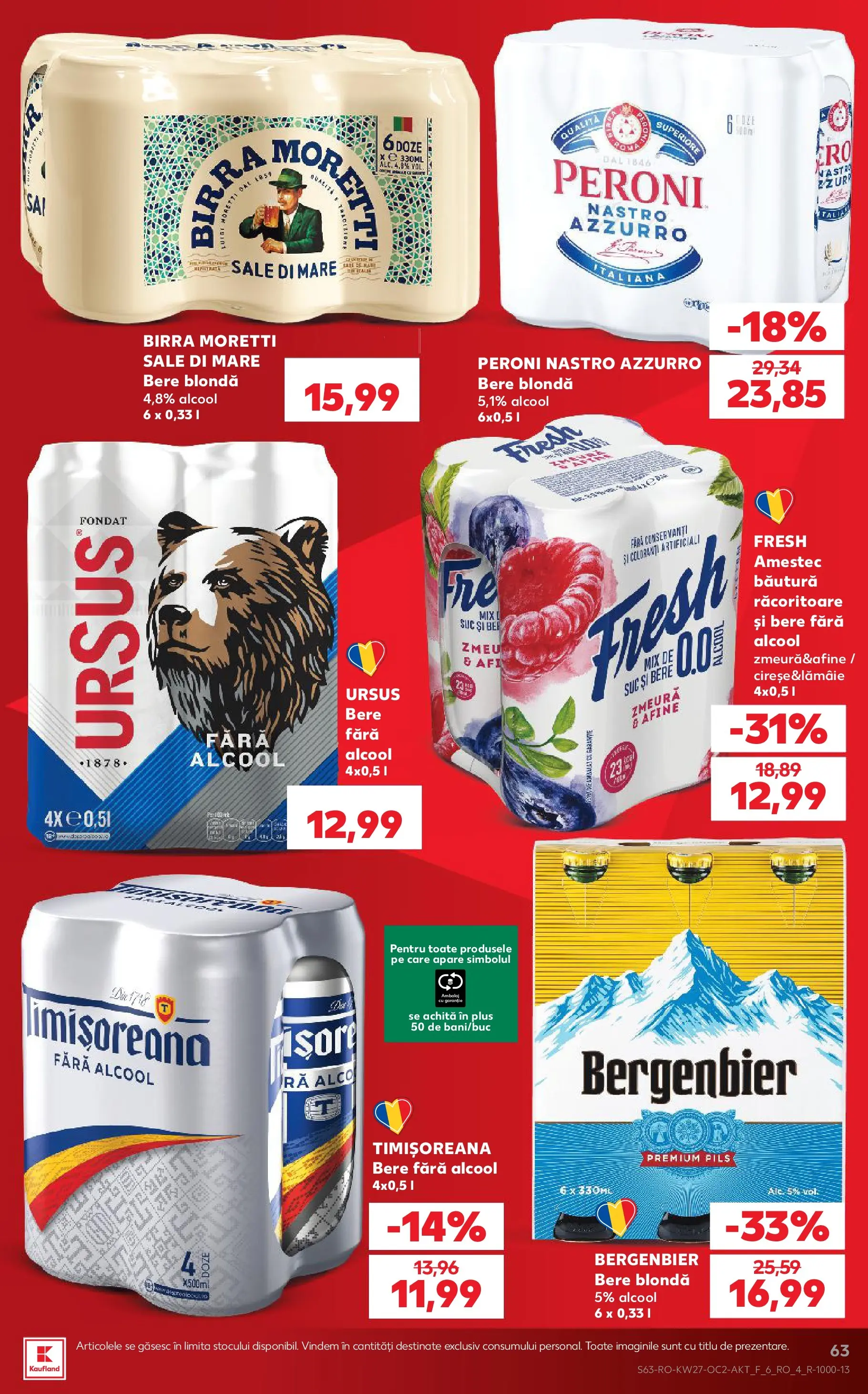 Catalog Kaufland 1 - 6 Iulie 2026 | Pagina 63 | Produse: Afine, Zmeură, Suc, Plastik Kulübe