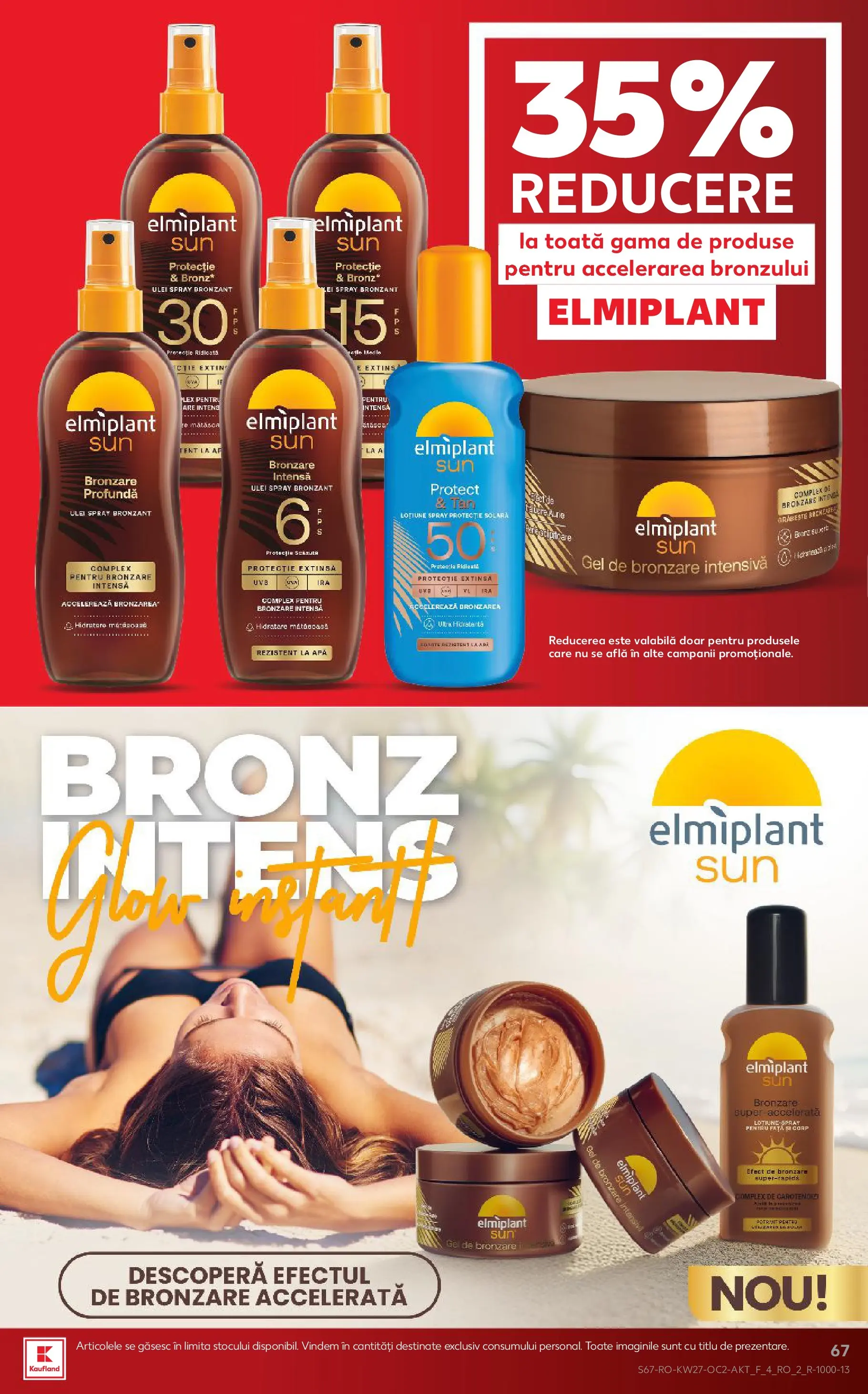 Catalog Kaufland 1 - 6 Iulie 2026 | Pagina 67 | Produse: Gel de bronzare, Ulei, Protecție solară, Apă