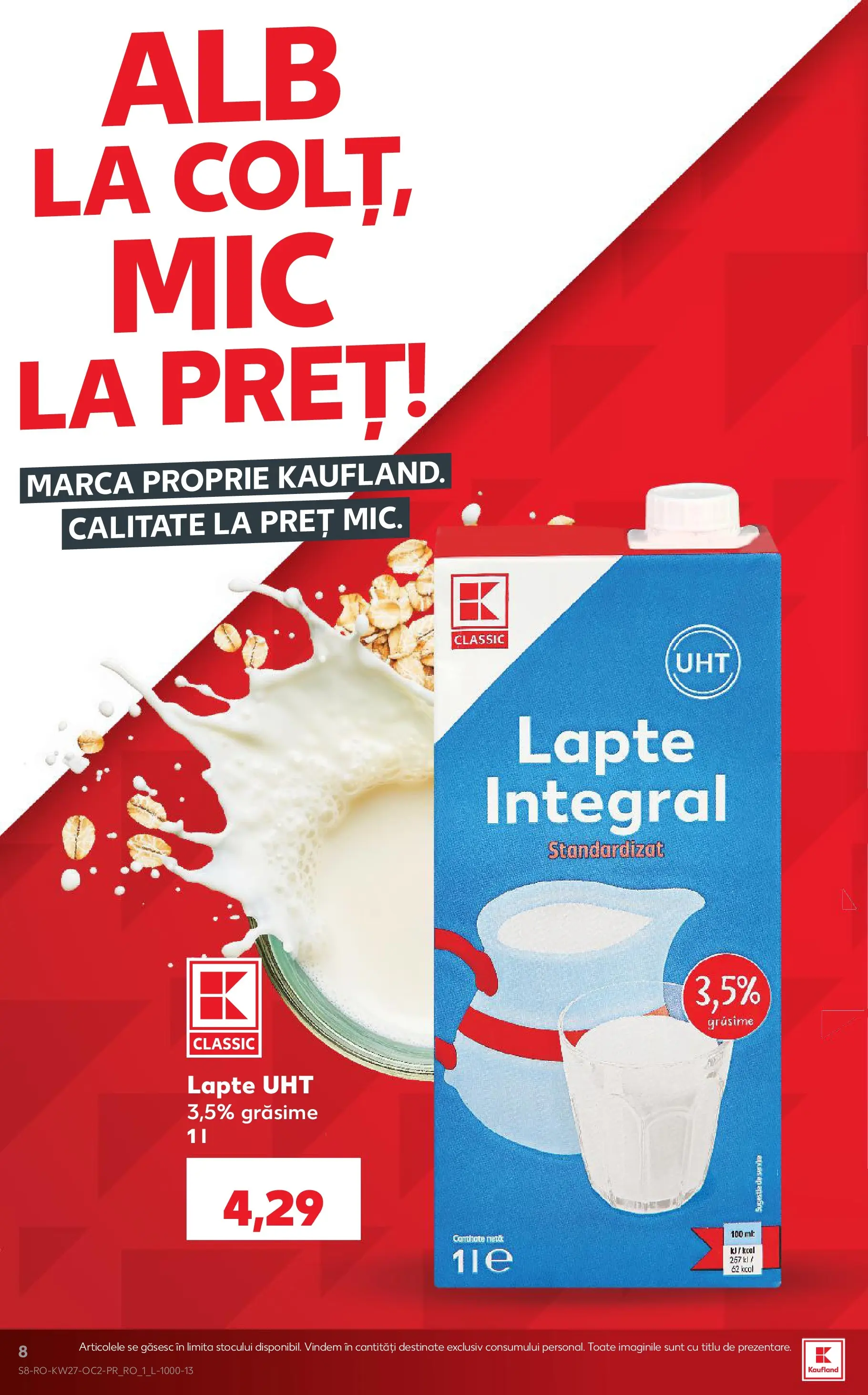 Catalog Kaufland 1 - 6 Iulie 2026 | Pagina 8 | Produse: Lapte