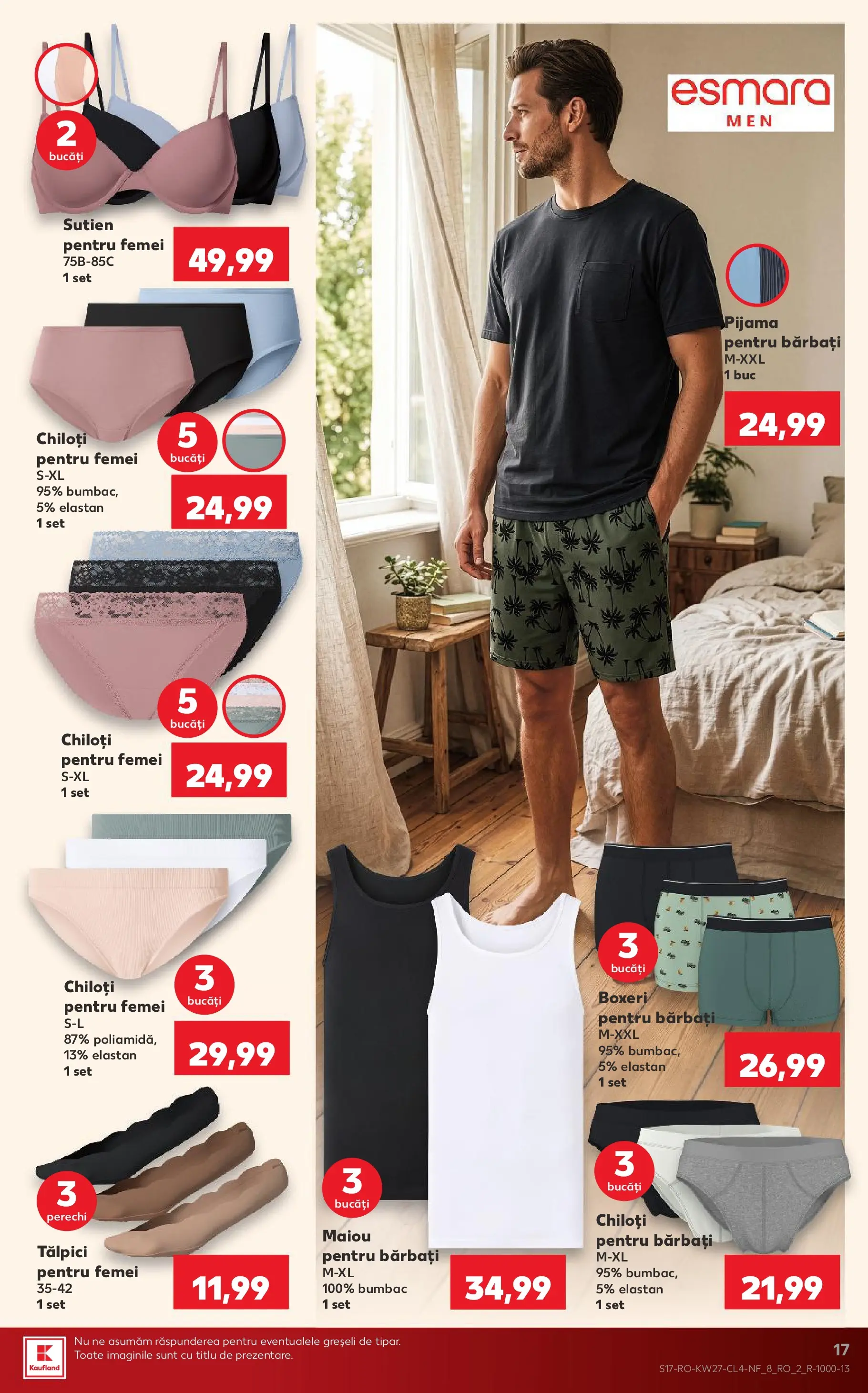 Catalog Kaufland 1 - 6 Iulie 2026 | Pagina 17 | Produse: Tălpici, Maiou, Chiloți, Boxeri