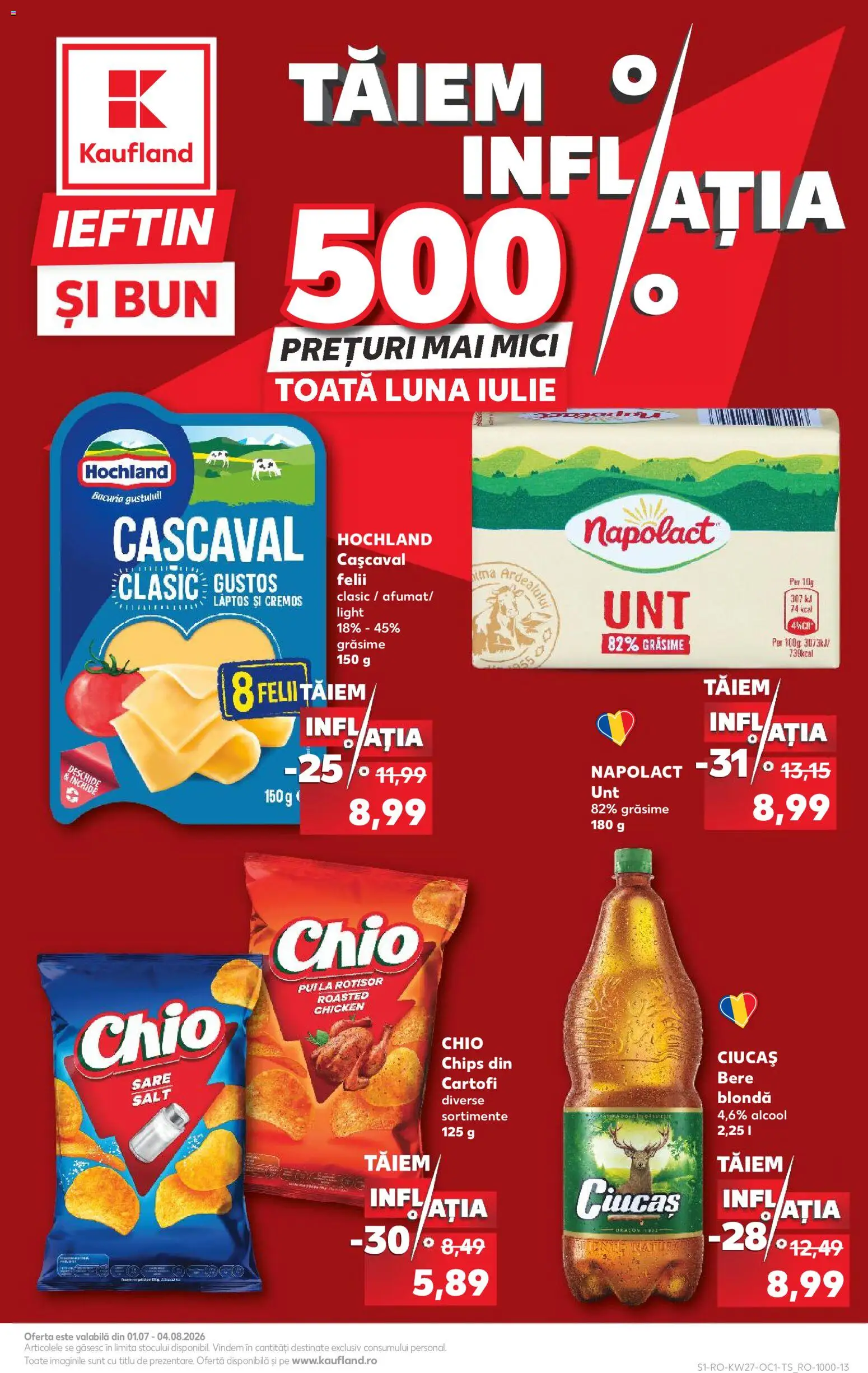 Catalog Kaufland 1 Iulie - 3 August 2026 | Pagina 1 | Produse: Hacıyatmaz Kedi Oyuncağı, Cașcaval, Bere, Cartofi