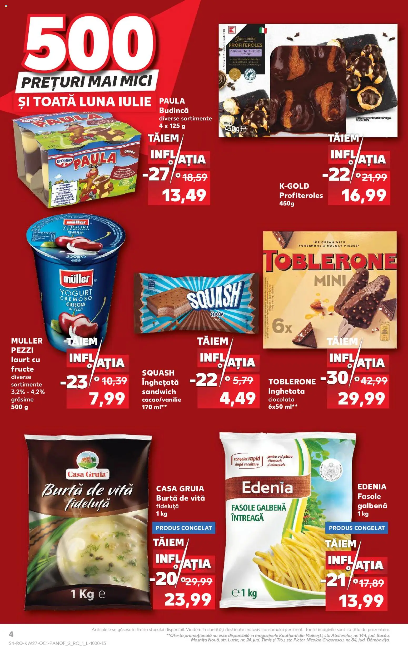 Catalog Kaufland 1 Iulie - 3 August 2026 | Pagina 4 | Produse: Mici, Ciocolată, Înghețată, Fructe