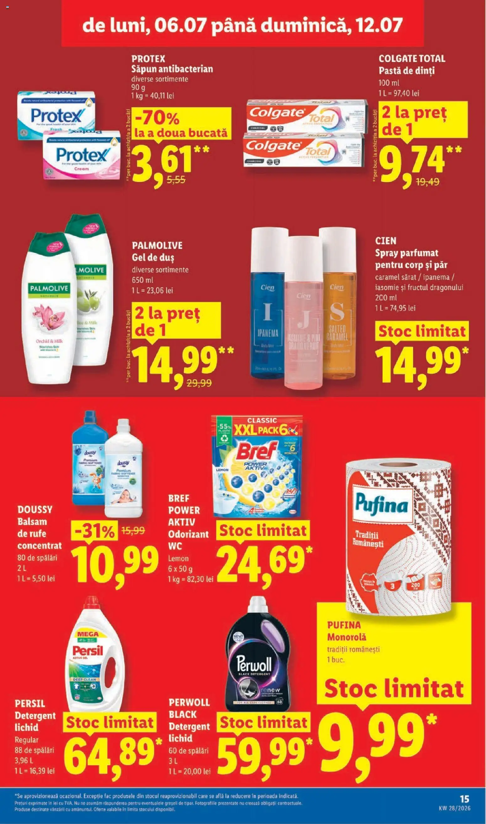 Catalog LIDL 6 - 11 Iulie 2026 | Pagina 15 | Produse: Duș, Balsam, Gel de duș, Detergent
