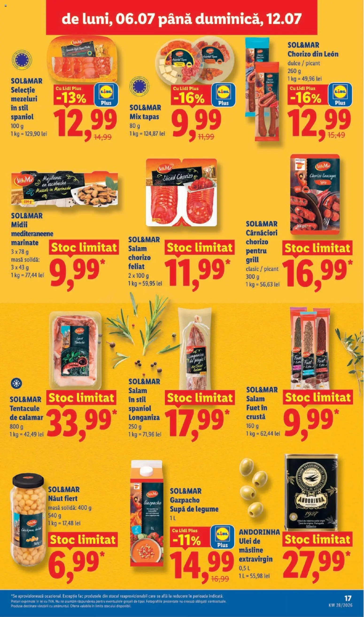 Catalog LIDL 6 - 11 Iulie 2026 | Pagina 17 | Produse: Masă, Măsline, Ulei, Salam
