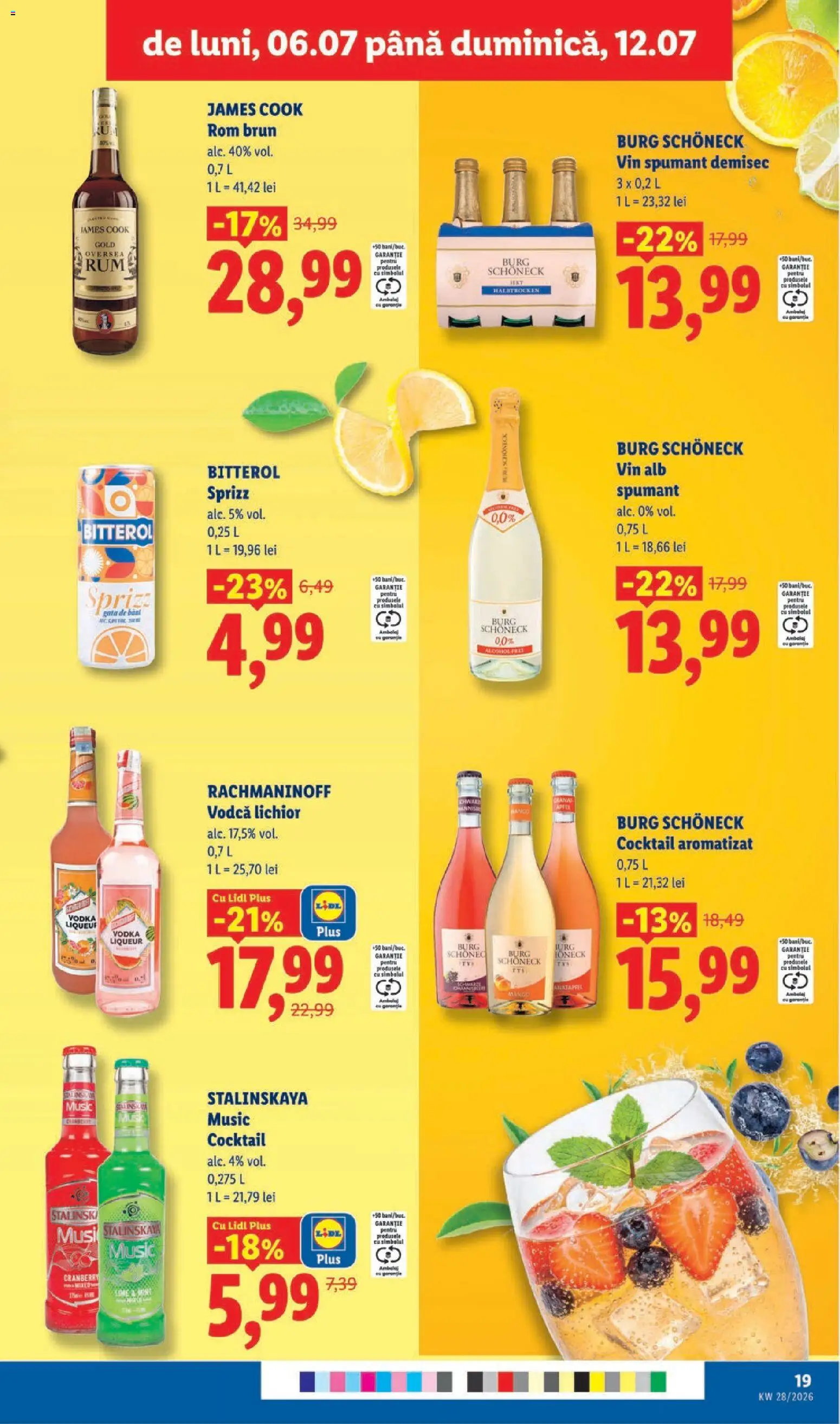 Catalog LIDL 6 - 11 Iulie 2026 | Pagina 19 | Produse: Vin, Cocktail, Rom, Vodka