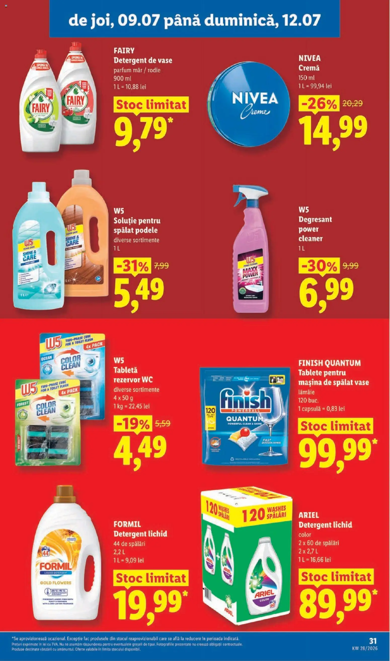 Catalog LIDL 6 - 11 Iulie 2026 | Pagina 31 | Produse: Mașină De Spălat, Cremă, Detergent, Lămâie
