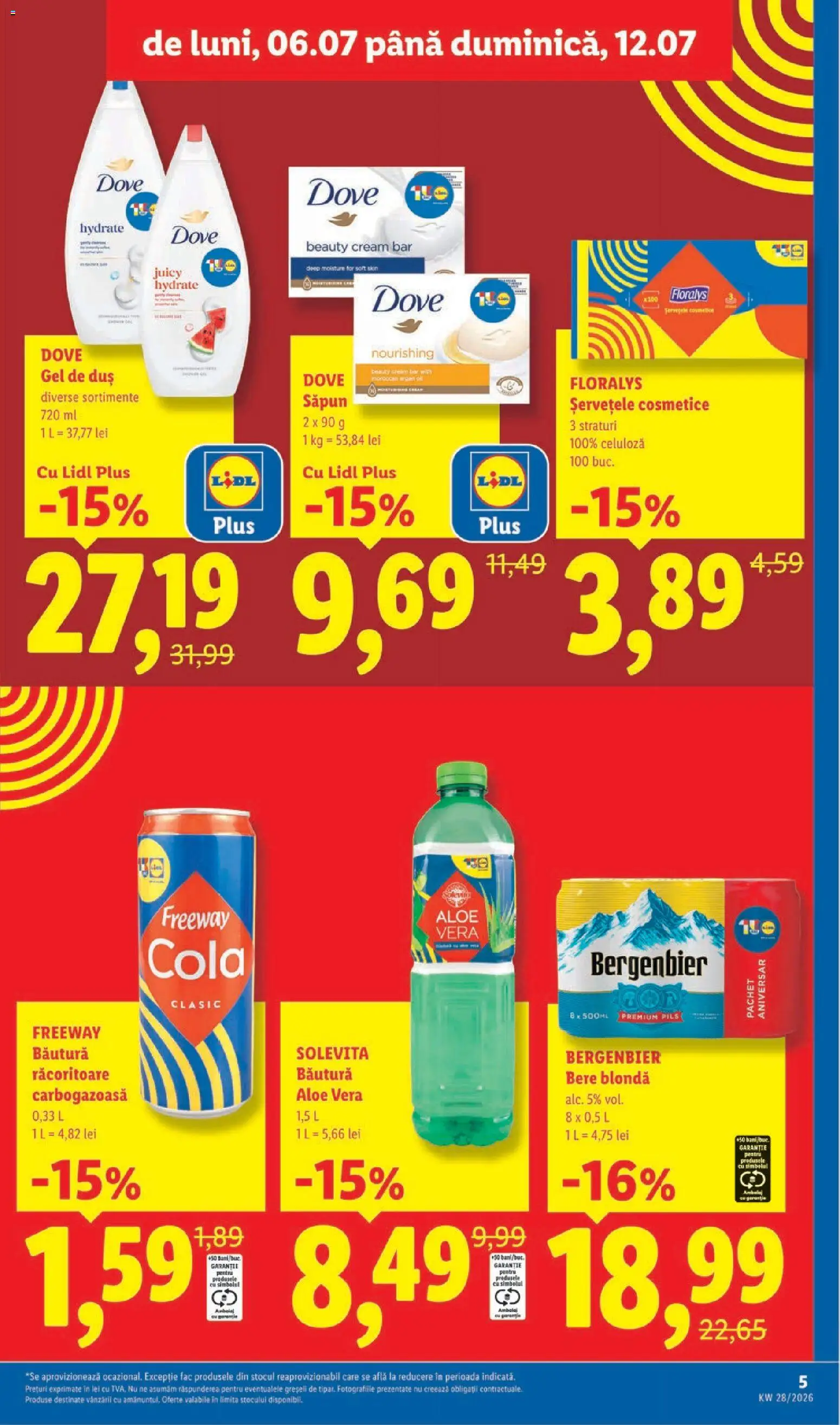 Catalog LIDL 6 - 11 Iulie 2026 | Pagina 5 | Produse: Bere, Săpun, Gel de duș, Plastik Kulübe
