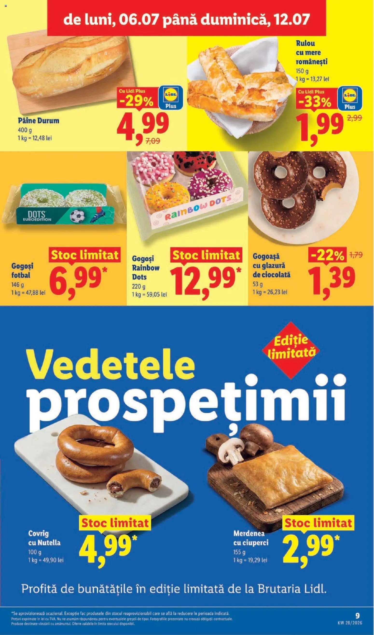 Catalog LIDL 6 - 11 Iulie 2026 | Pagina 9 | Produse: Ciuperci, Pâine, Mere, Gogoși