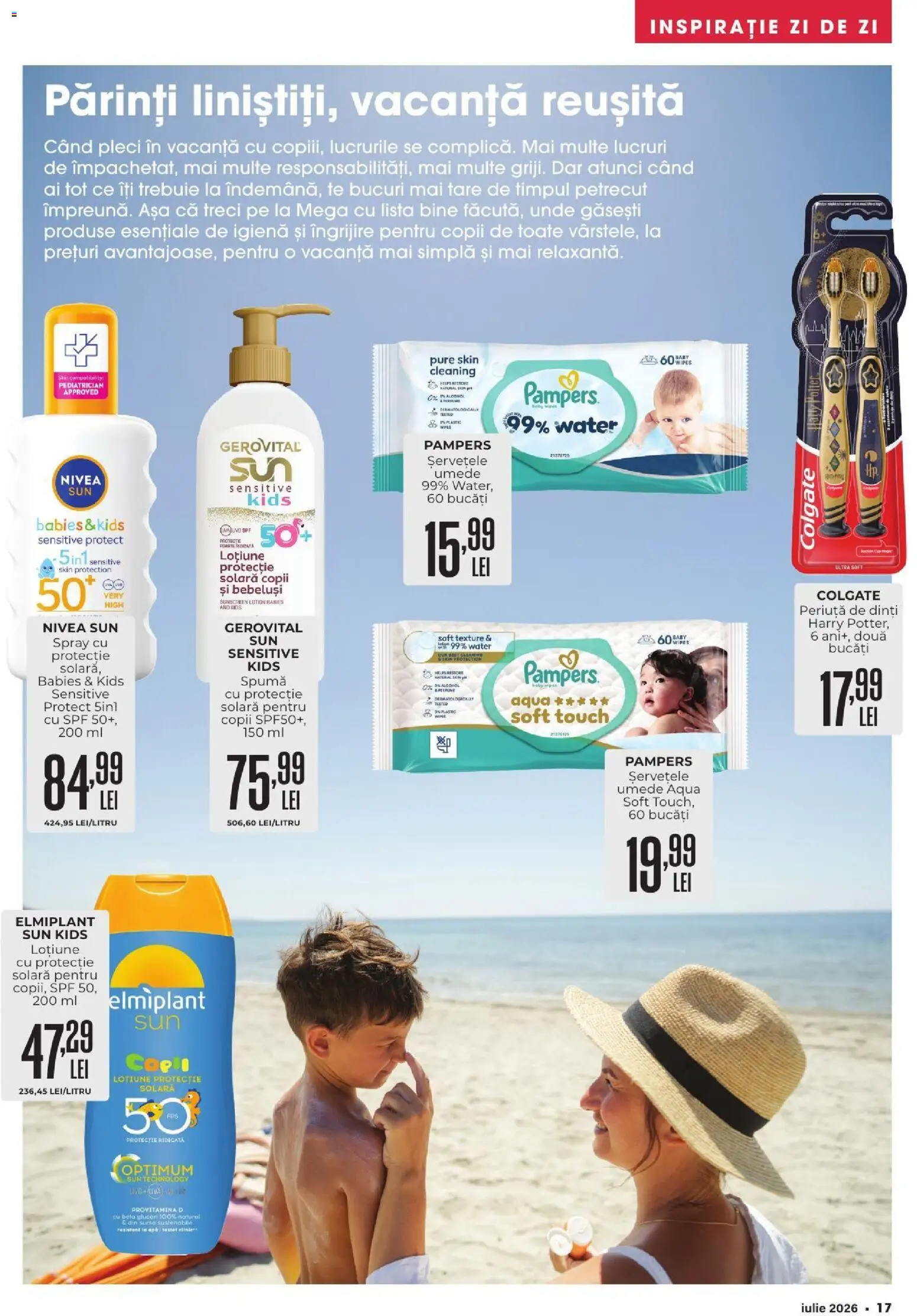 Catalog Mega Image 2 - 27 Iulie 2026 | Pagina 17 | Produse: Pepino, Protecție solară, Periuță de dinți, Șervețele umede
