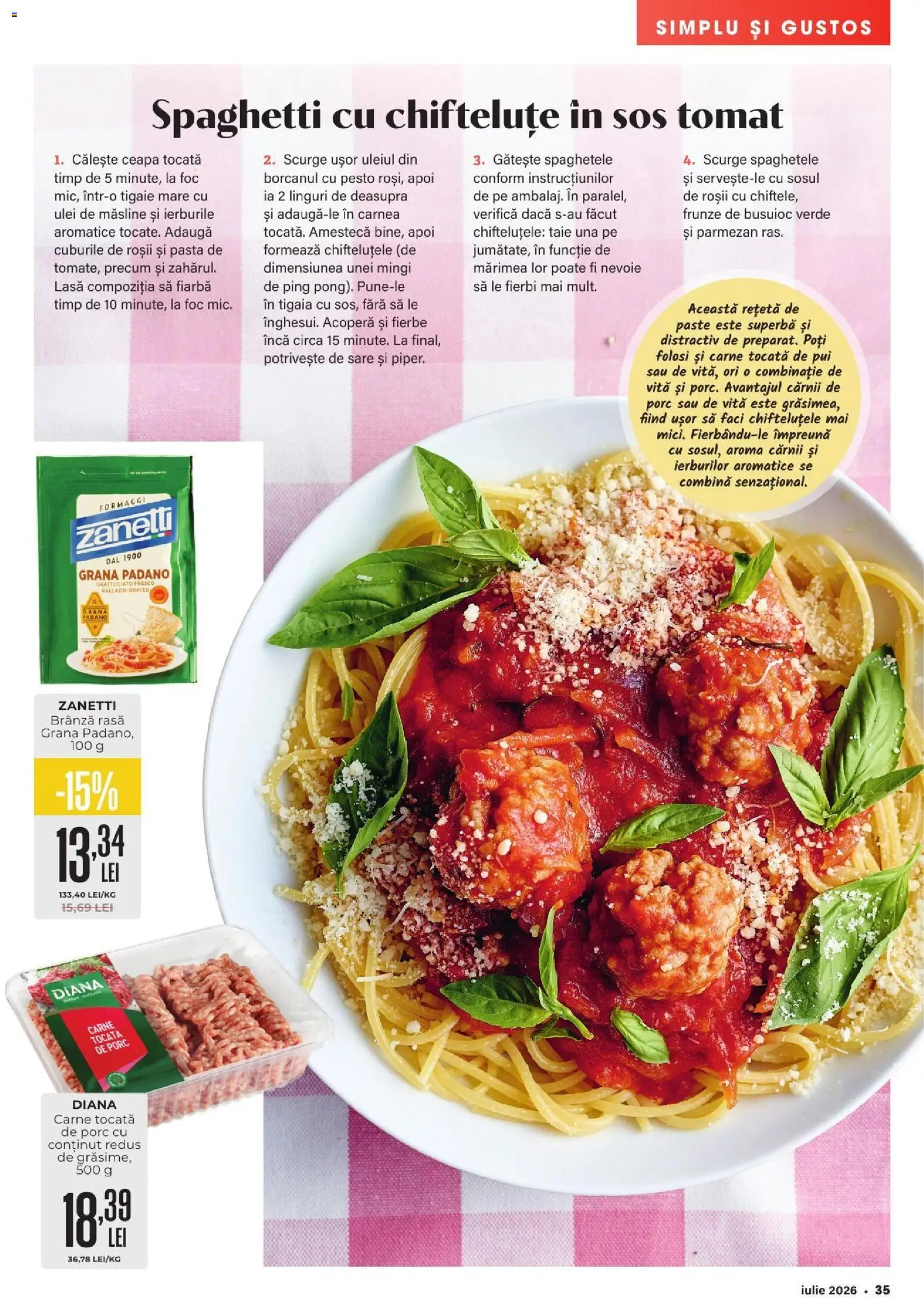 Catalog Mega Image 2 - 27 Iulie 2026 | Pagina 35 | Produse: Chiftele, Sos, Sare, Parmezan