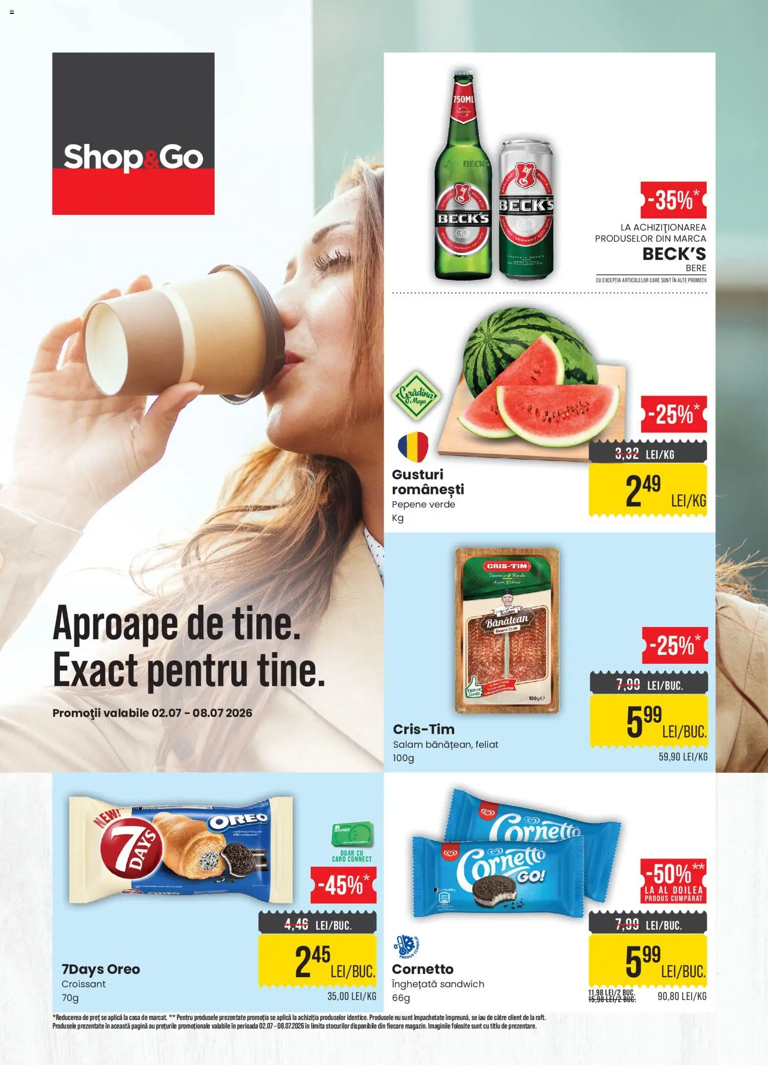 Catalog Mega Image 2 - 7 Iulie 2026 | Pagina 1 | Produse: Pepene Verde, Salam, Bere, Înghețată