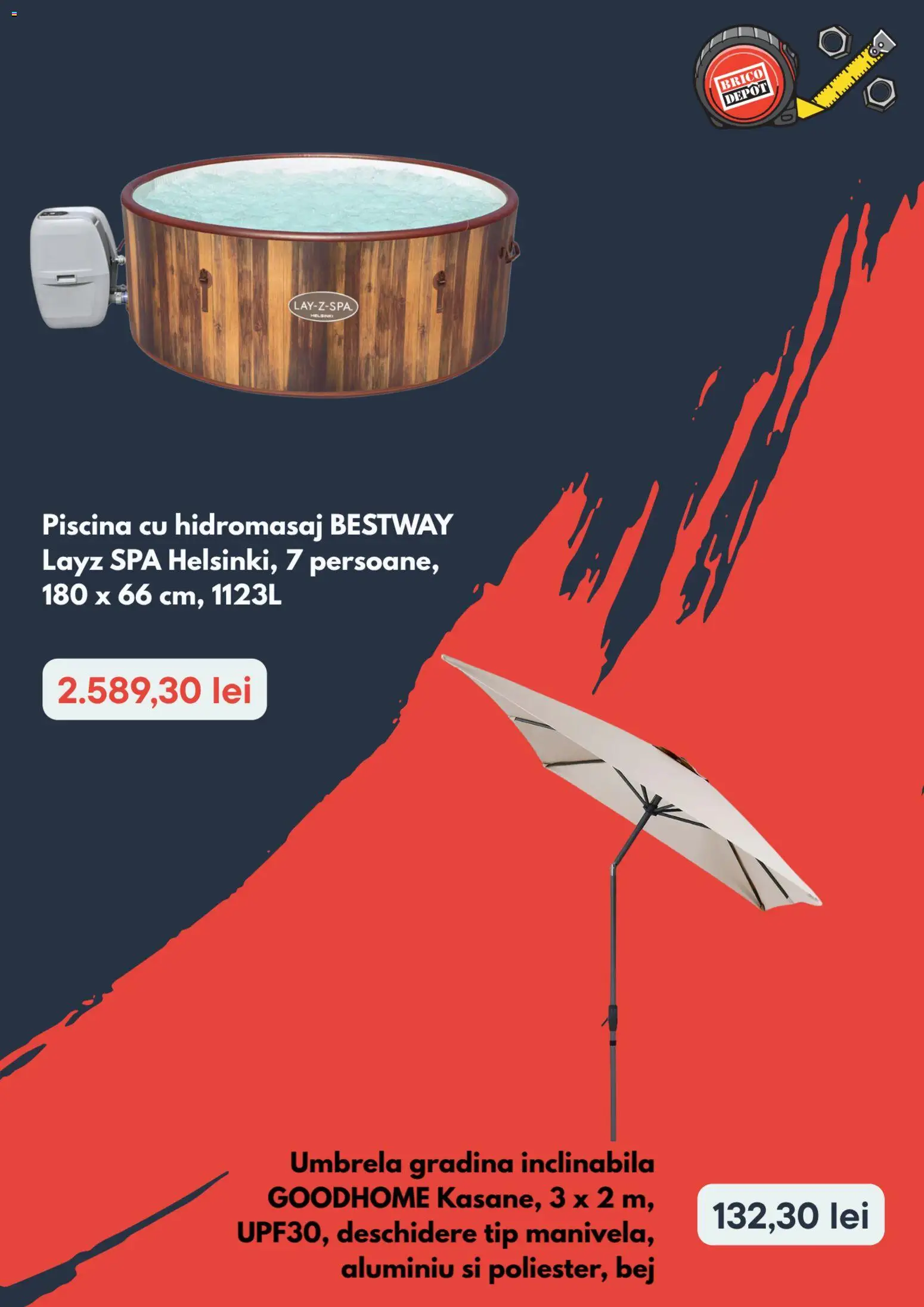 Catalog Brico Depot 2 - 14 Iulie 2026 | Pagina 3 | Produse: Umbrelă, Piscină