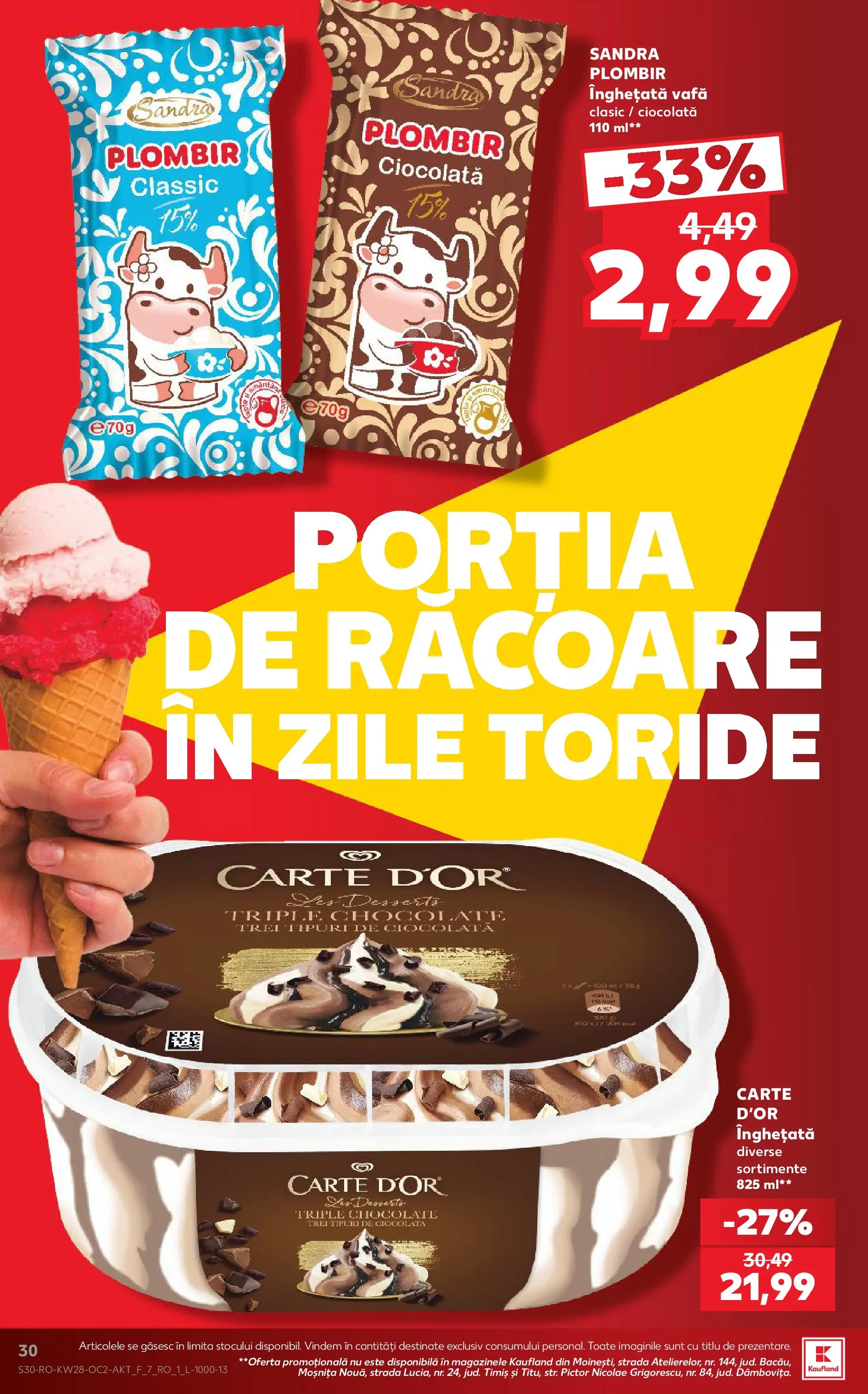Catalog Kaufland 8 - 13 Iulie 2026 | Pagina 30 | Produse: Ciocolată, Înghețată