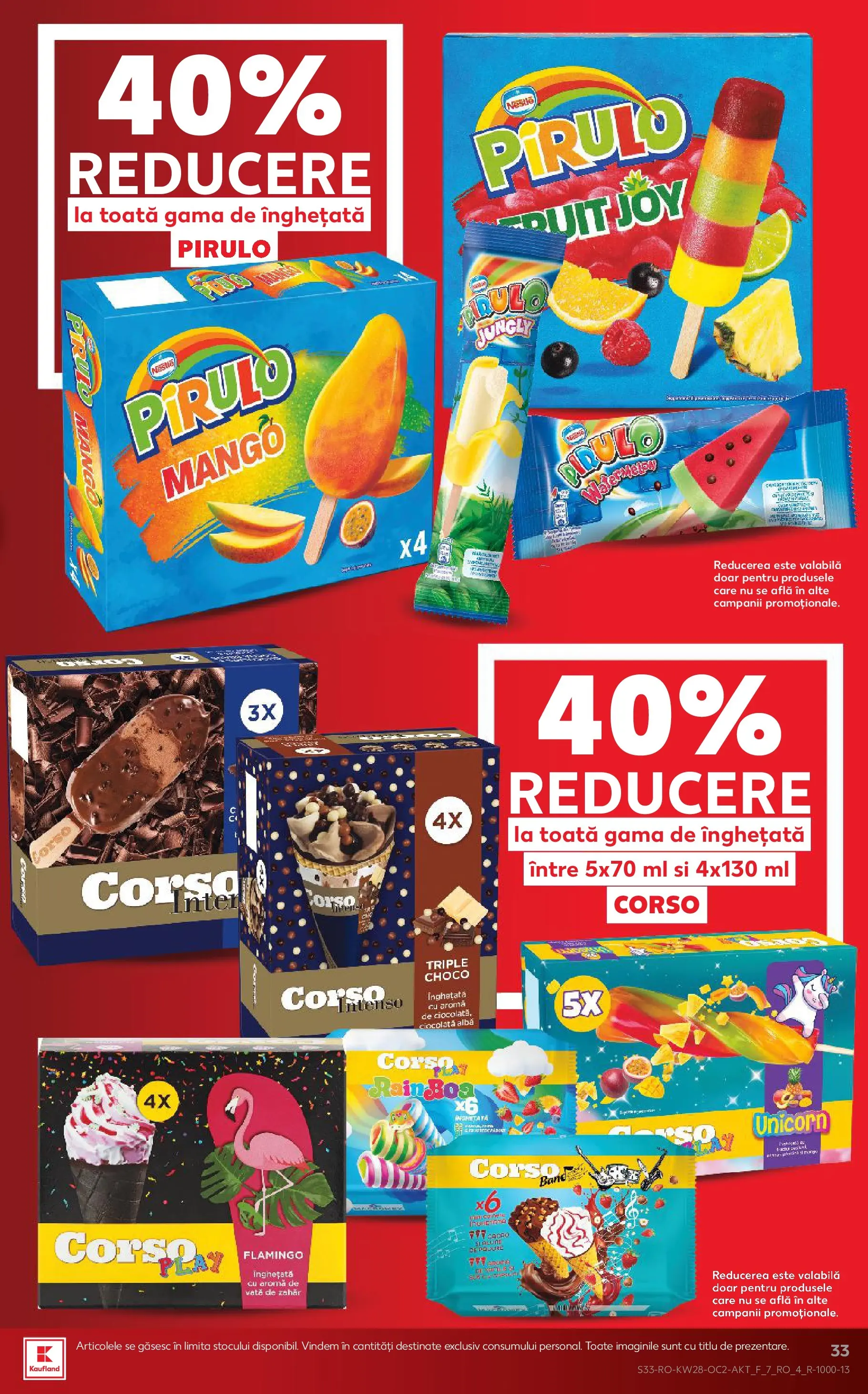 Catalog Kaufland 8 - 13 Iulie 2026 | Pagina 33 | Produse: Cacao, Înghețată, Zahăr, Mango