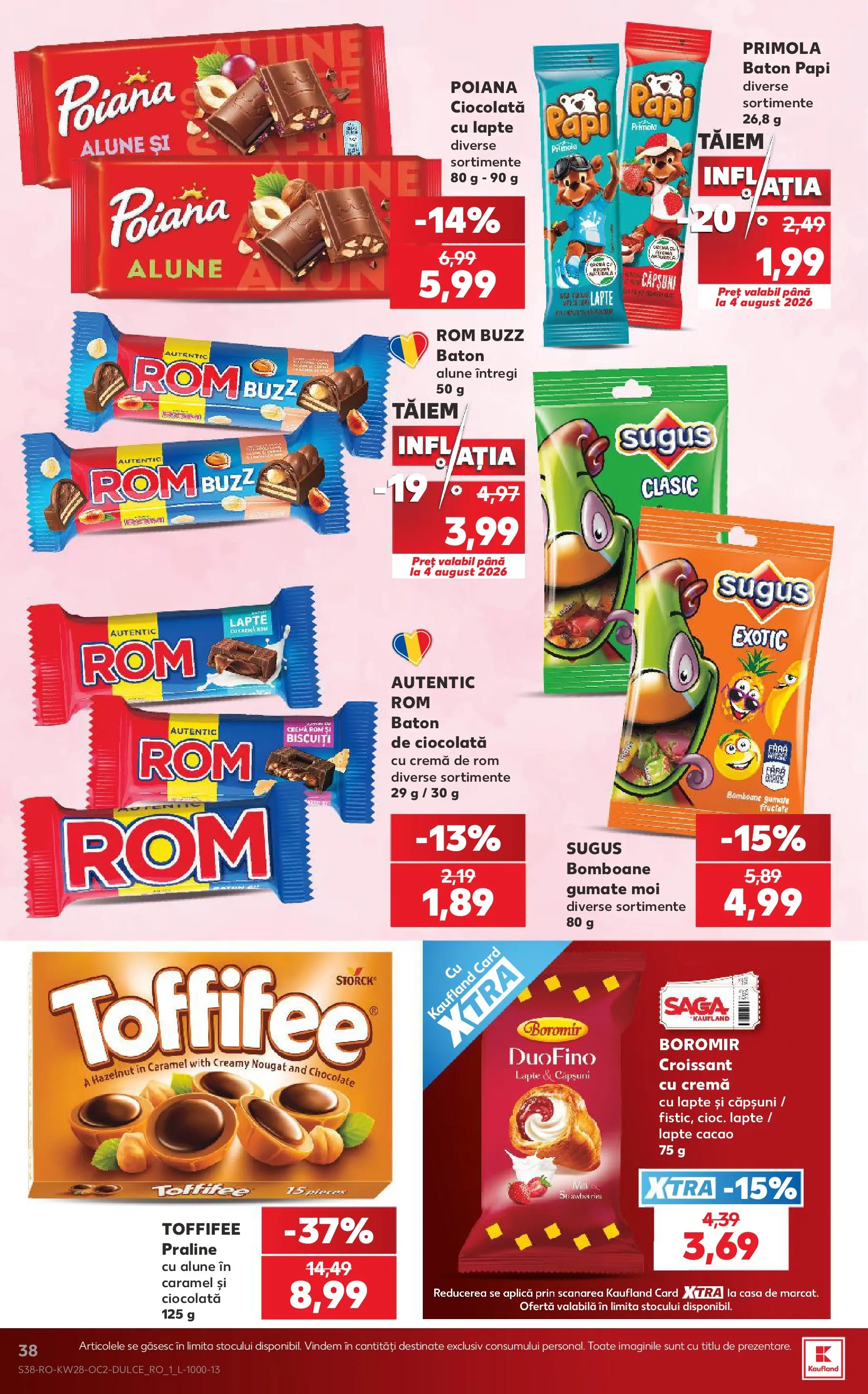 Catalog Kaufland 8 - 13 Iulie 2026 | Pagina 38 | Produse: Praline, Bomboane, Căpșuni, Biscuiți