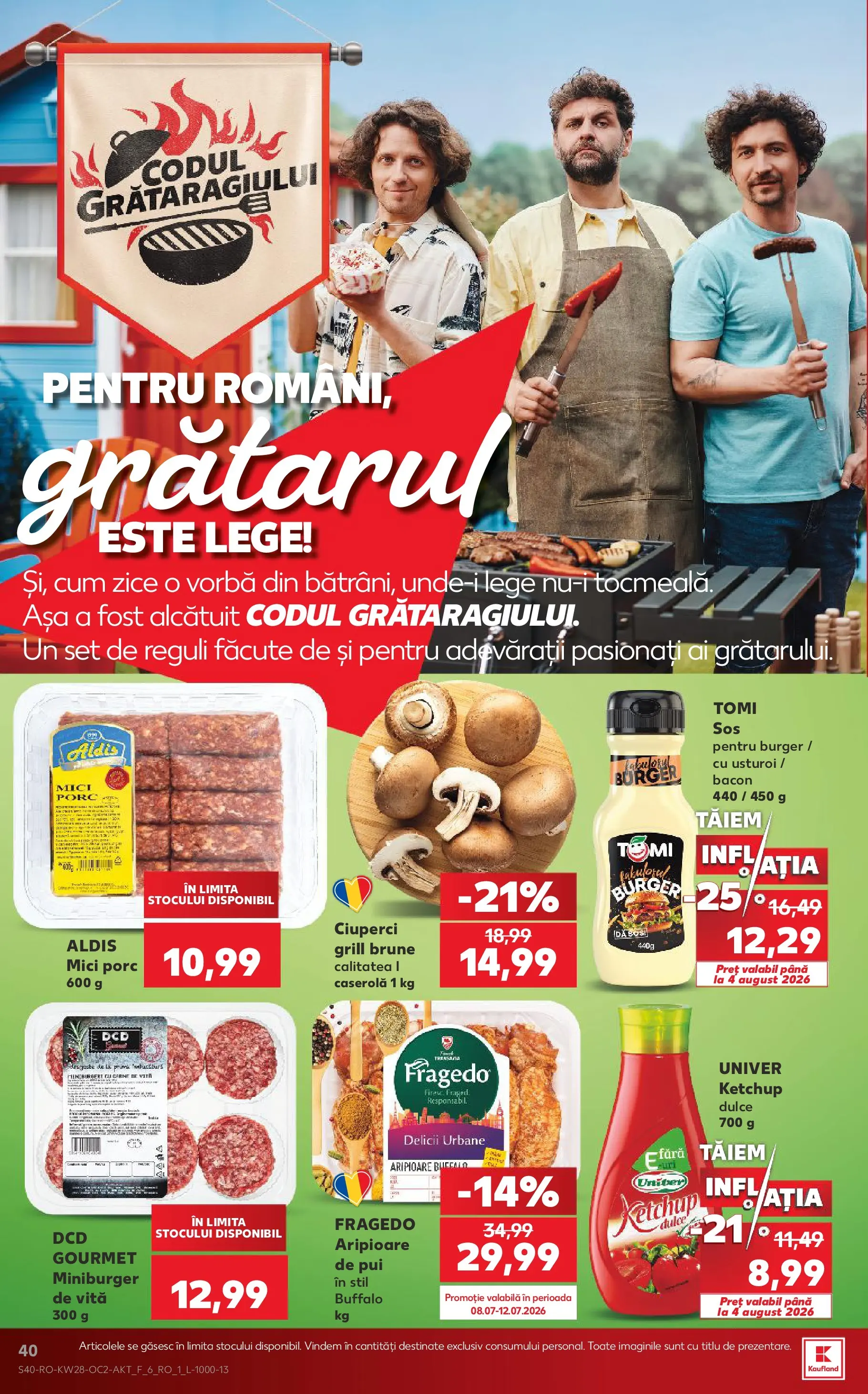 Catalog Kaufland 8 - 13 Iulie 2026 | Pagina 40 | Produse: Mici, Bacon, Carne De Vită, Burger