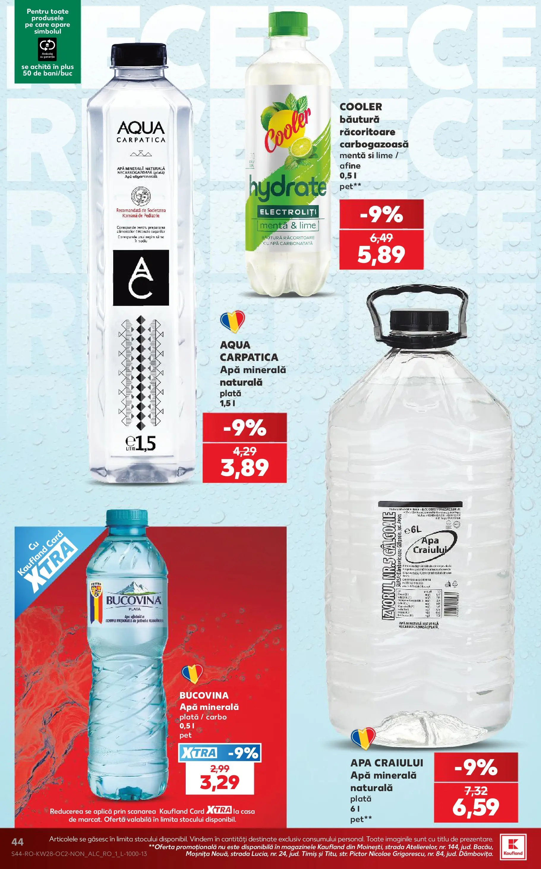 Catalog Kaufland 8 - 13 Iulie 2026 | Pagina 44 | Produse: Lime, Afine, Yazı tahtası kalemi, Apă