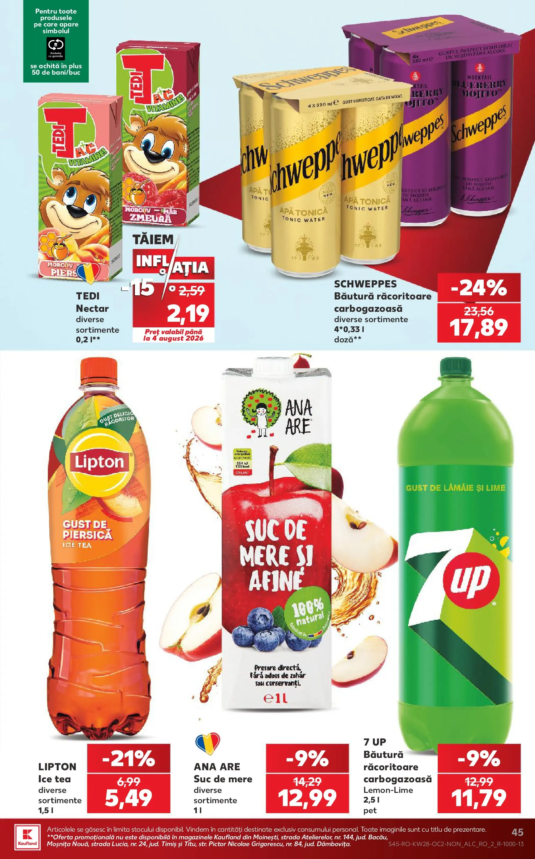 Catalog Kaufland 8 - 13 Iulie 2026 | Pagina 45 | Produse: Matériel de Street Workout, Suc, Apă, Zahăr
