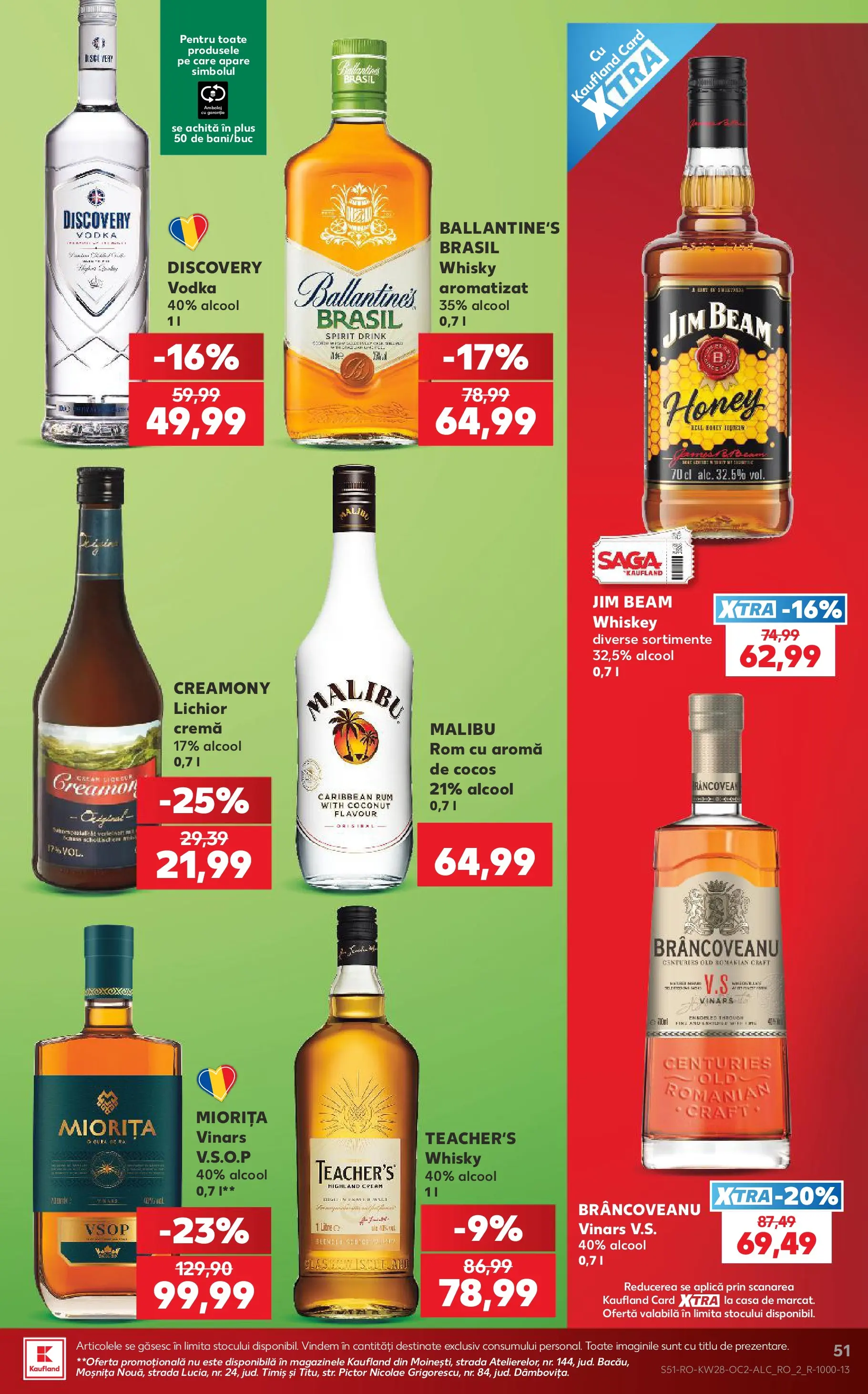 Catalog Kaufland 8 - 13 Iulie 2026 | Pagina 51 | Produse: Lichior, Cremă, Rom, Whiskey