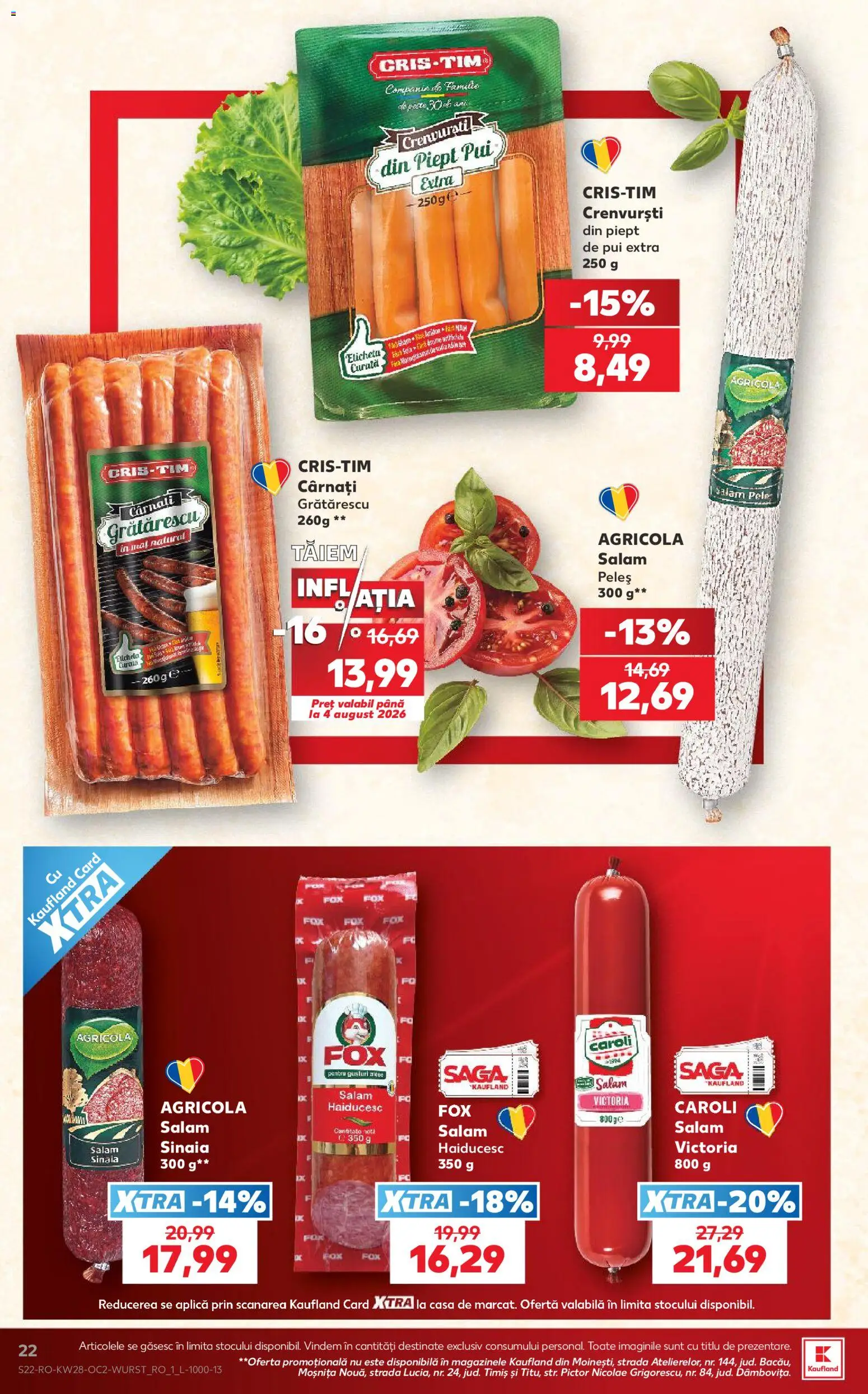 Catalog Kaufland 8 - 13 Iulie 2026 | Pagina 22 | Produse: Hacıyatmaz Kedi Oyuncağı, Crenvurști, Salam, Cârnați