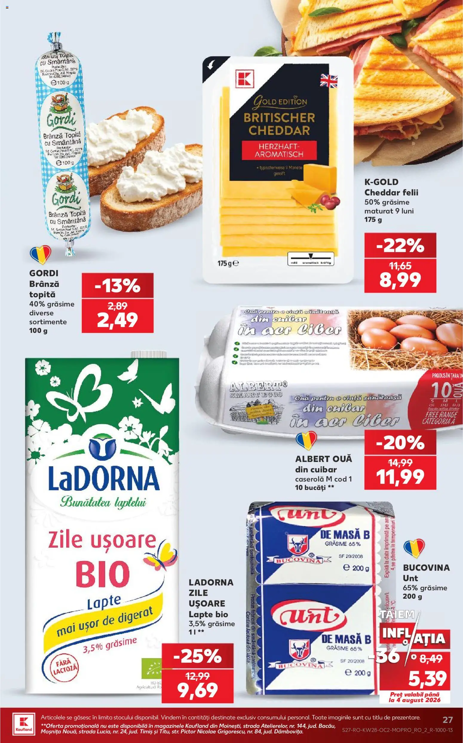 Catalog Kaufland 8 - 13 Iulie 2026 | Pagina 27 | Produse: Şerit ödül, Brânză, Ouă, Smântână