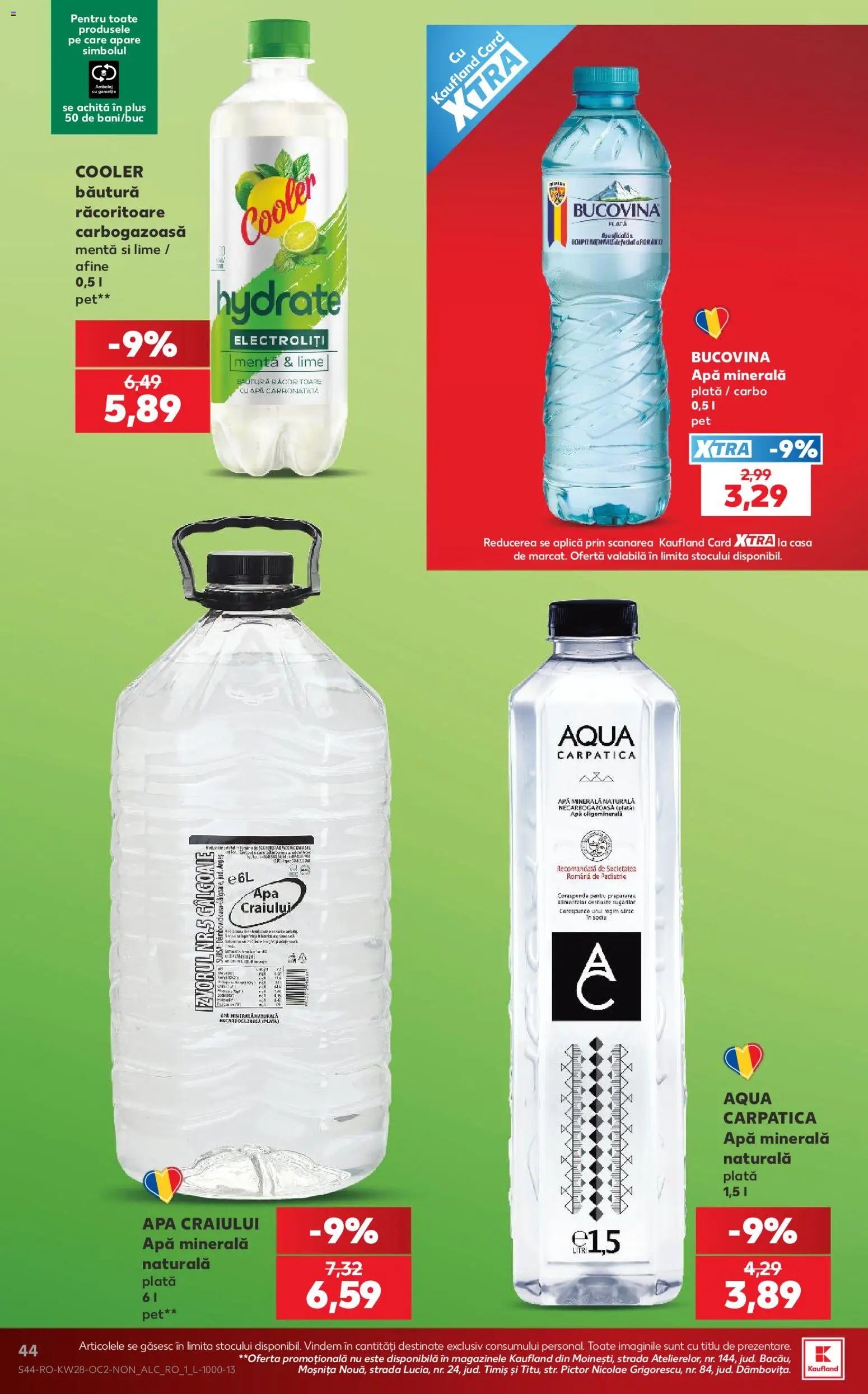 Catalog Kaufland 8 - 13 Iulie 2026 | Pagina 44 | Produse: Lime, Afine, Yazı tahtası kalemi, Apă