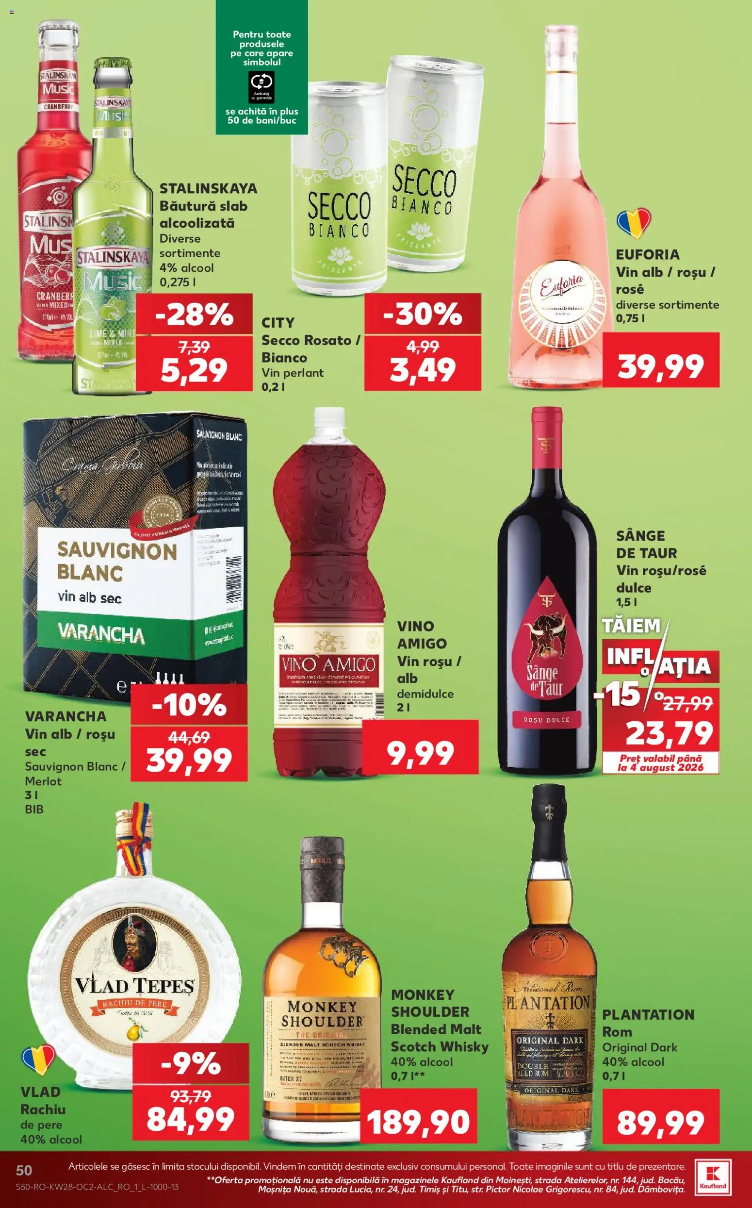 Catalog Kaufland 8 - 13 Iulie 2026 | Pagina 50 | Produse: Lime, Vin
