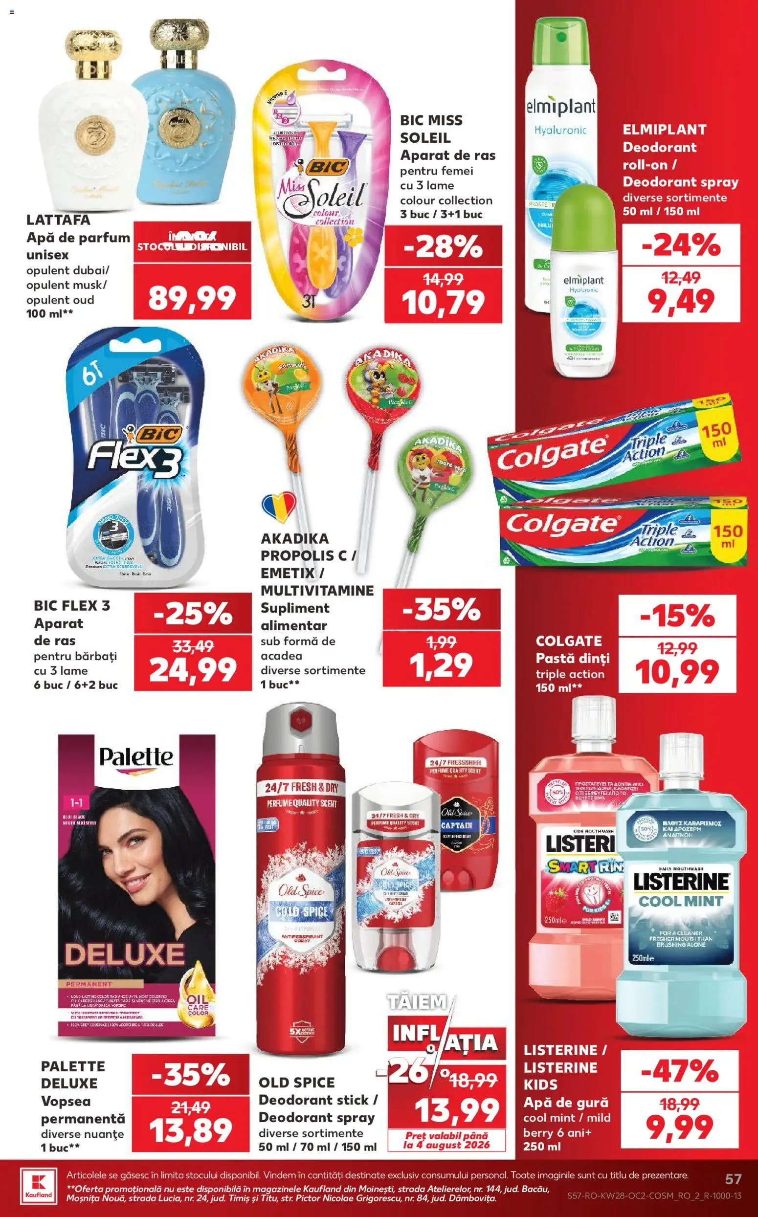 Catalog Kaufland 8 - 13 Iulie 2026 | Pagina 57 | Produse: Apă de parfum, Vopsea, Deodorant, Apă de gură