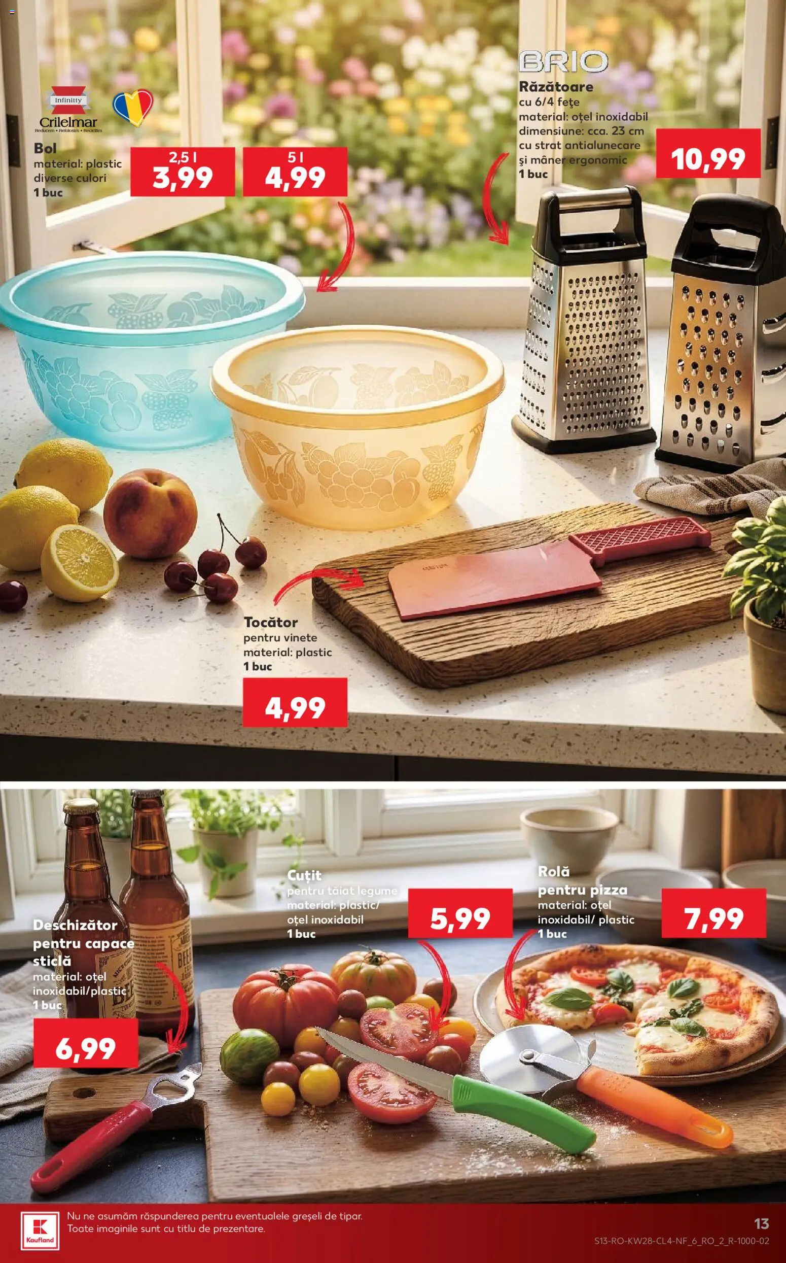 Catalog Kaufland 8 - 13 Iulie 2026 | Pagina 13 | Produse: Răzătoare, Mâner, Cuțit, Pizza