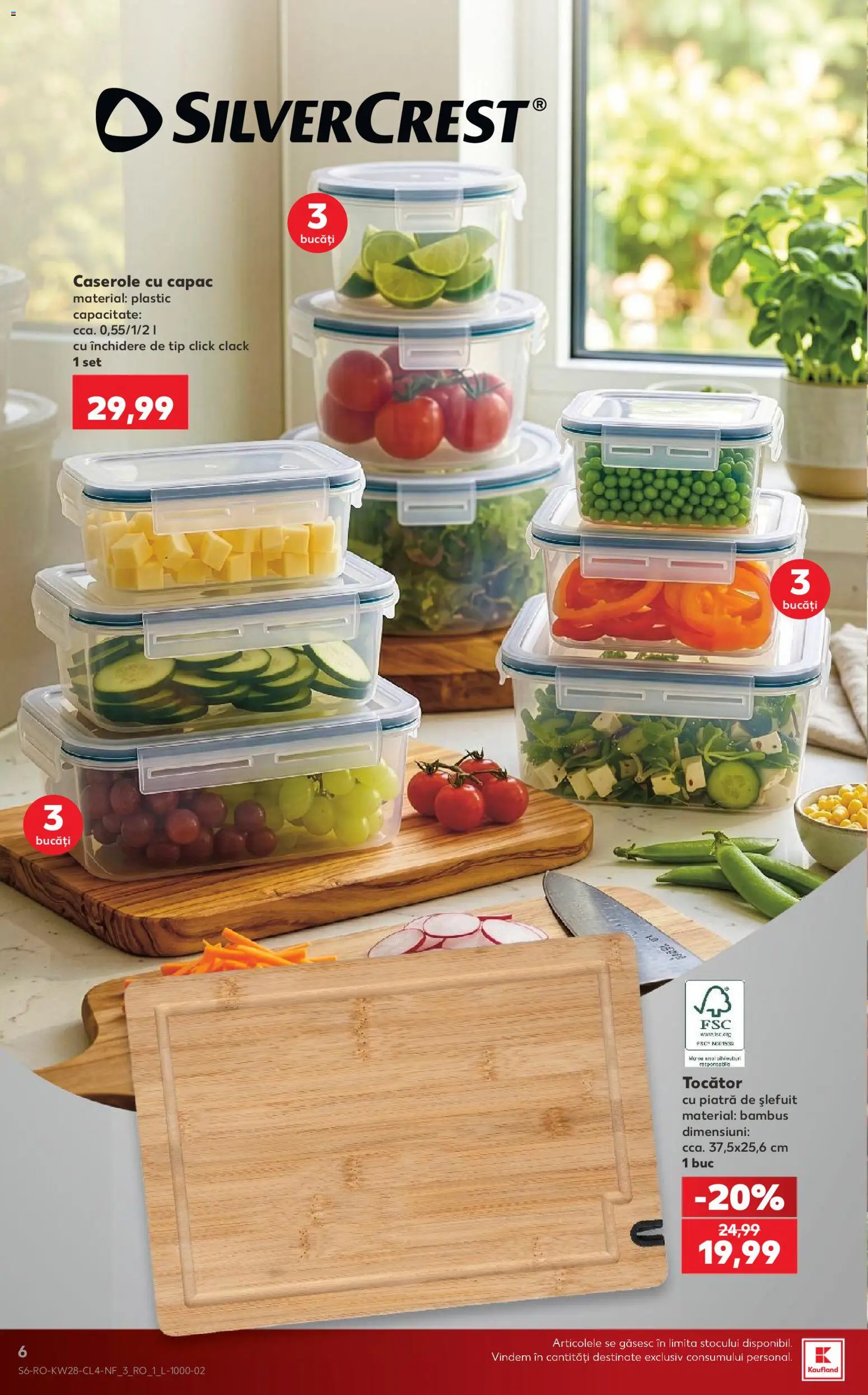 Catalog Kaufland 8 - 13 Iulie 2026 | Pagina 6 | Produse: Caserole, Tocător