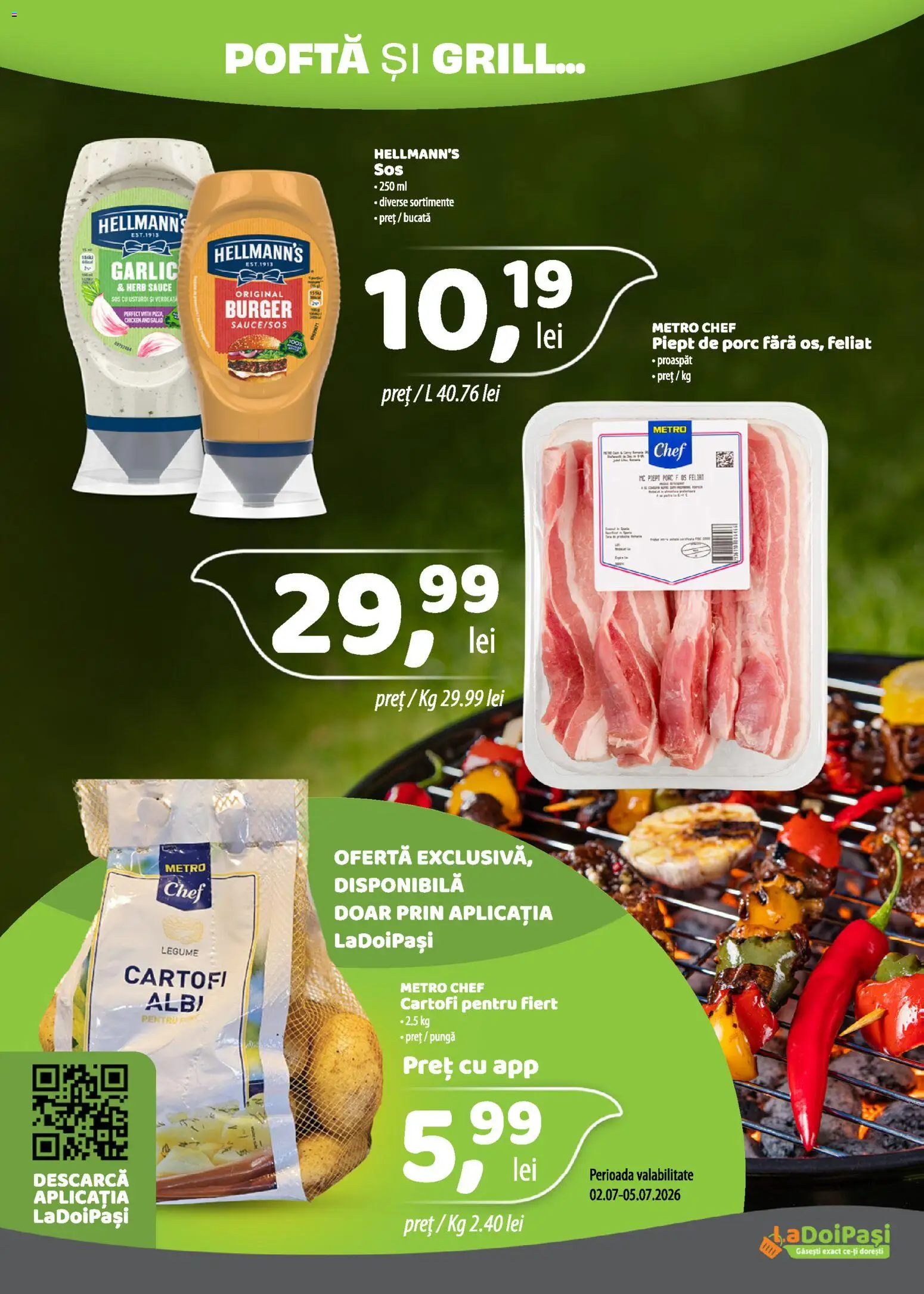 Catalog LaDoiPași 1 - 14 Iulie 2026 | Pagina 2 | Produse: Pungă, Grill, Burger, Legume