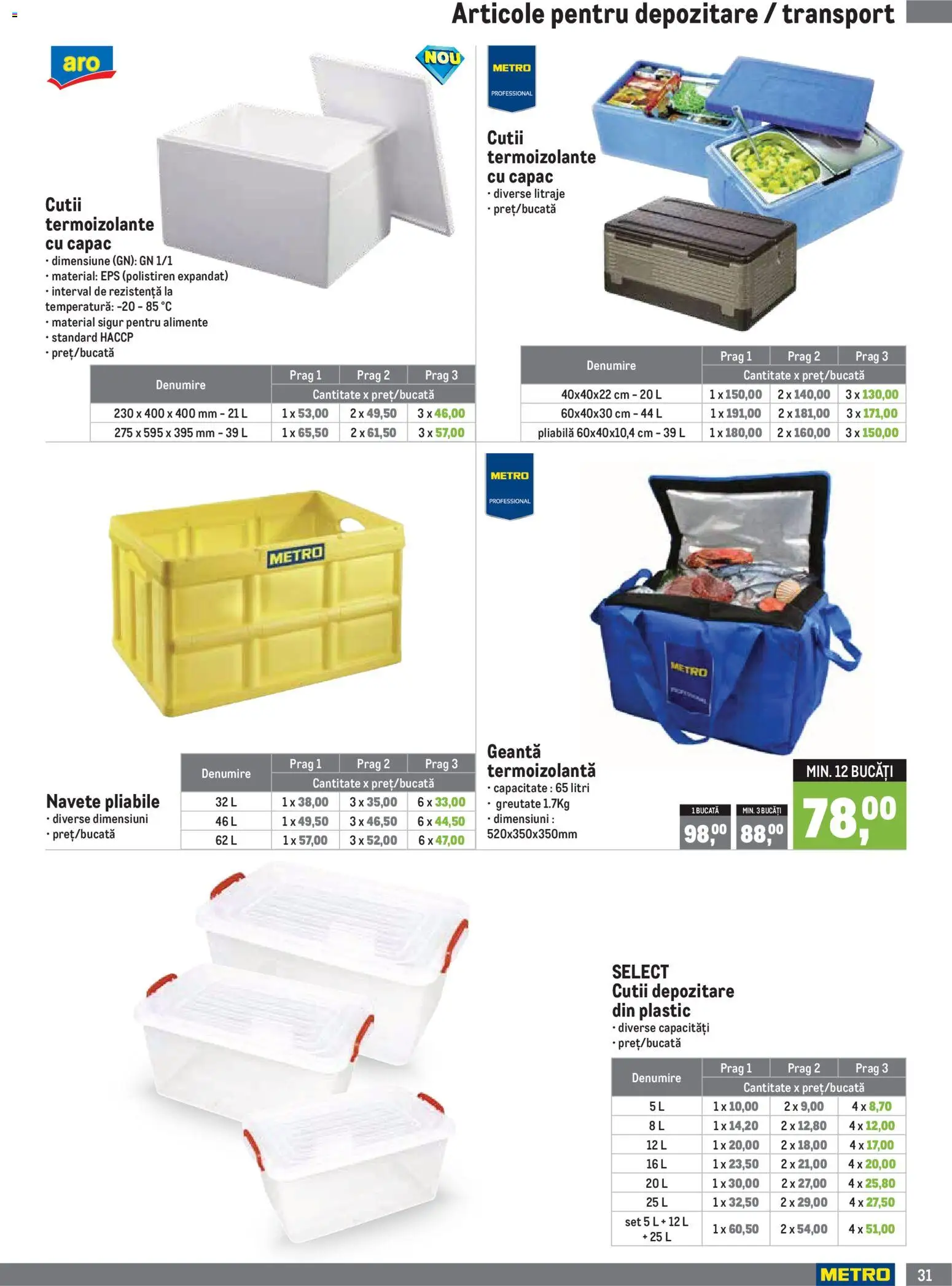 Catalog METRO 1 Iulie - 29 Septembrie 2026 | Pagina 31 | Produse: Geantă, Polistiren