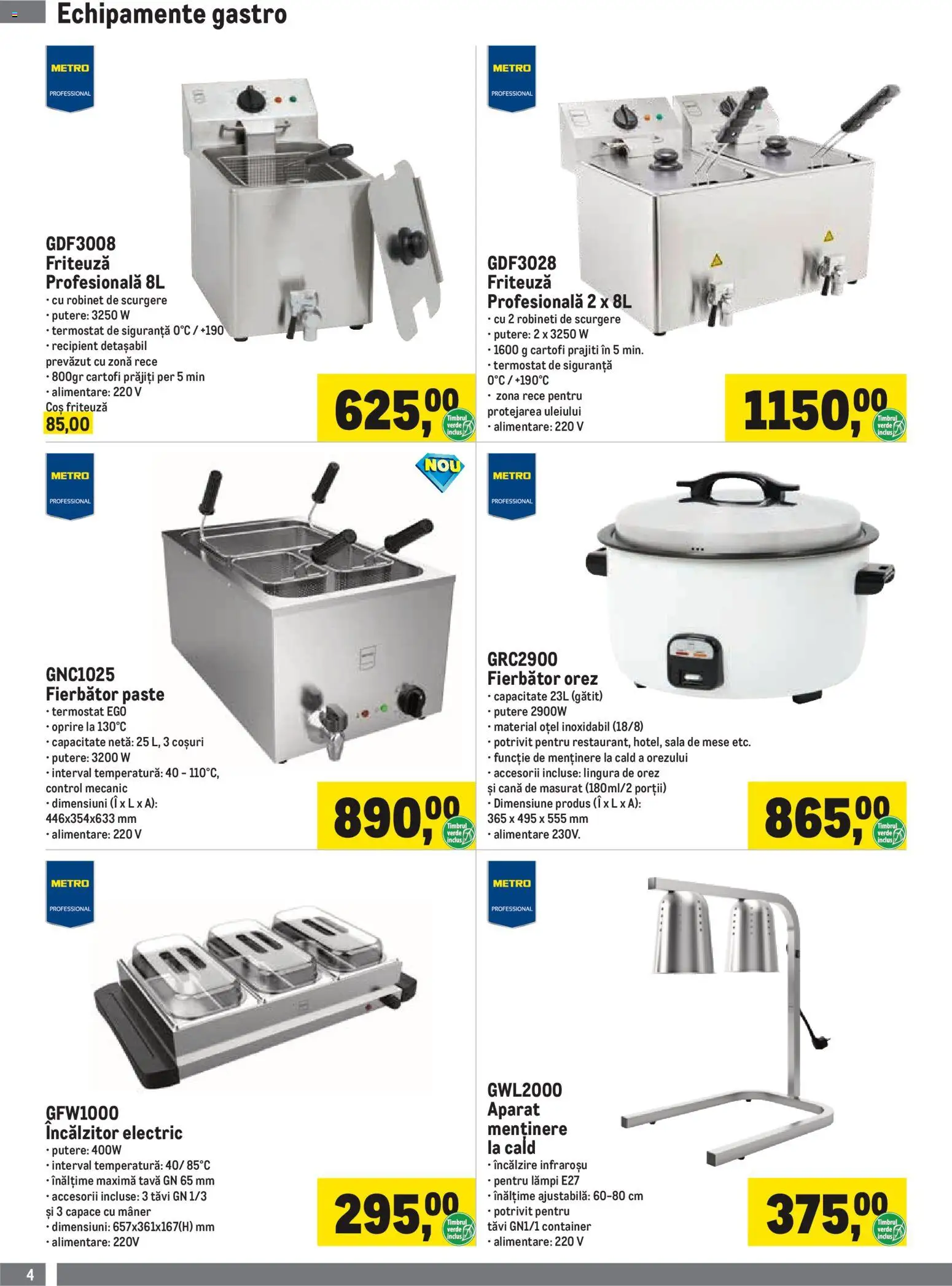 Catalog METRO 1 Iulie - 29 Septembrie 2026 | Pagina 4 | Produse: Friteuză, Mâner, Orez, Cartofi