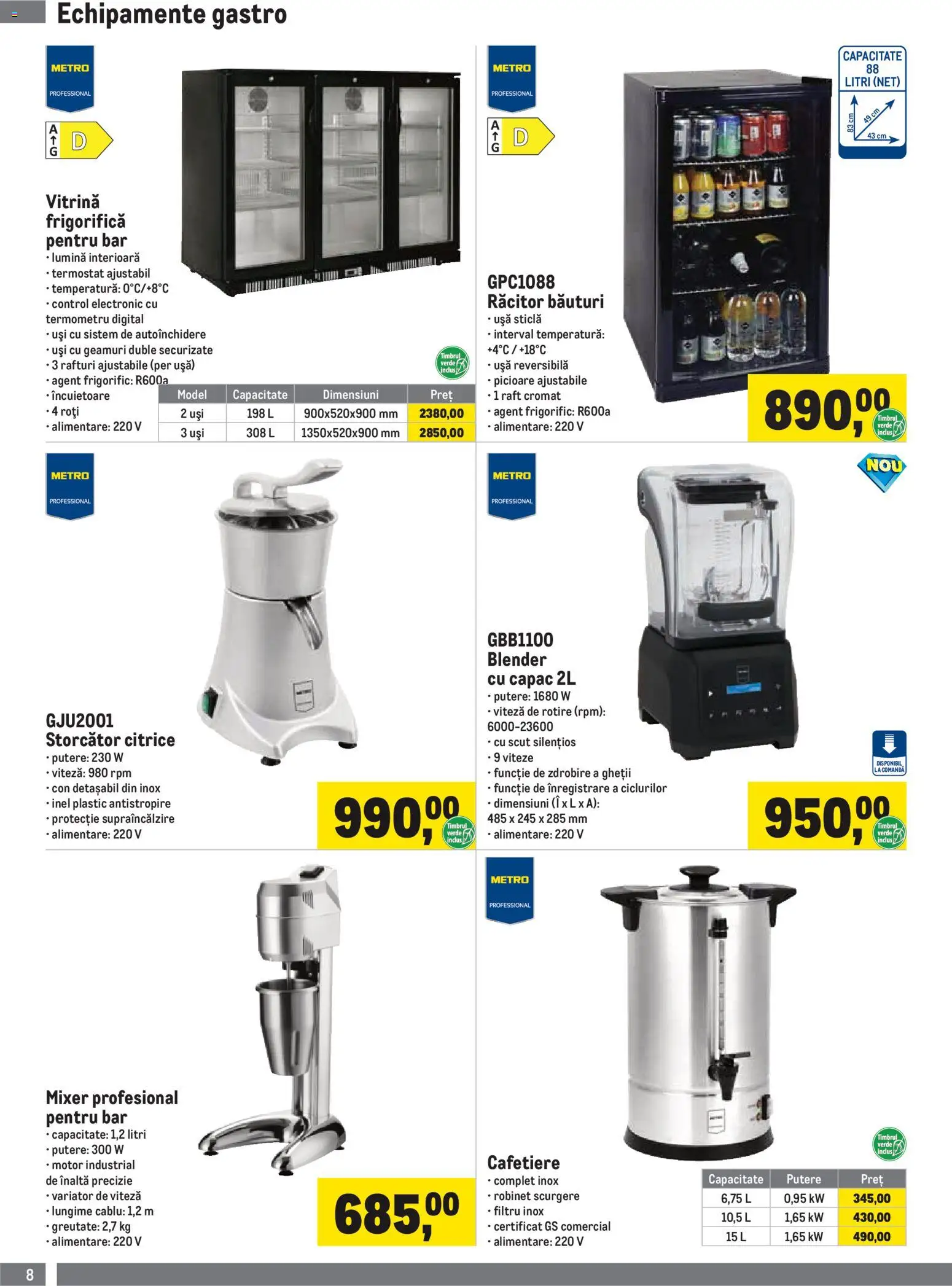 Catalog METRO 1 Iulie - 29 Septembrie 2026 | Pagina 8 | Produse: Termometru, Inel, Mixer, Raft