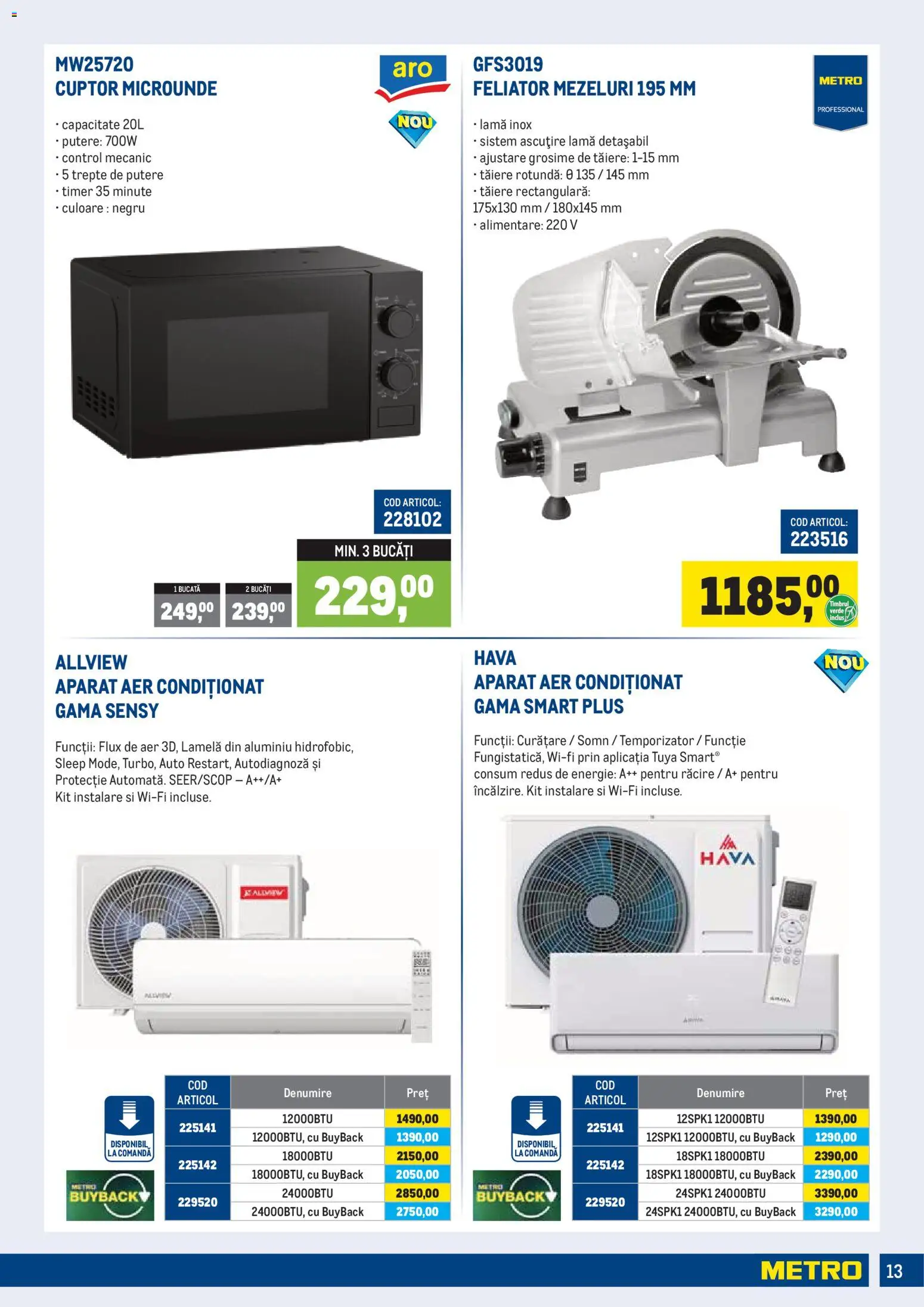 Catalog METRO 1 Iulie - 29 Septembrie 2026 | Pagina 13 | Produse: Cuptor, Aer Condiționat, Feliator