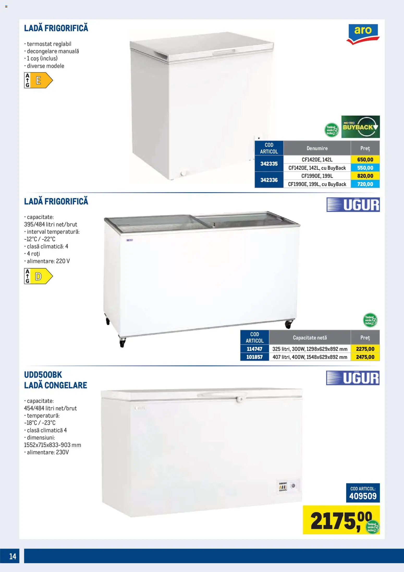 Catalog METRO 1 Iulie - 29 Septembrie 2026 | Pagina 14 | Produse: Coș, Ladă frigorifică