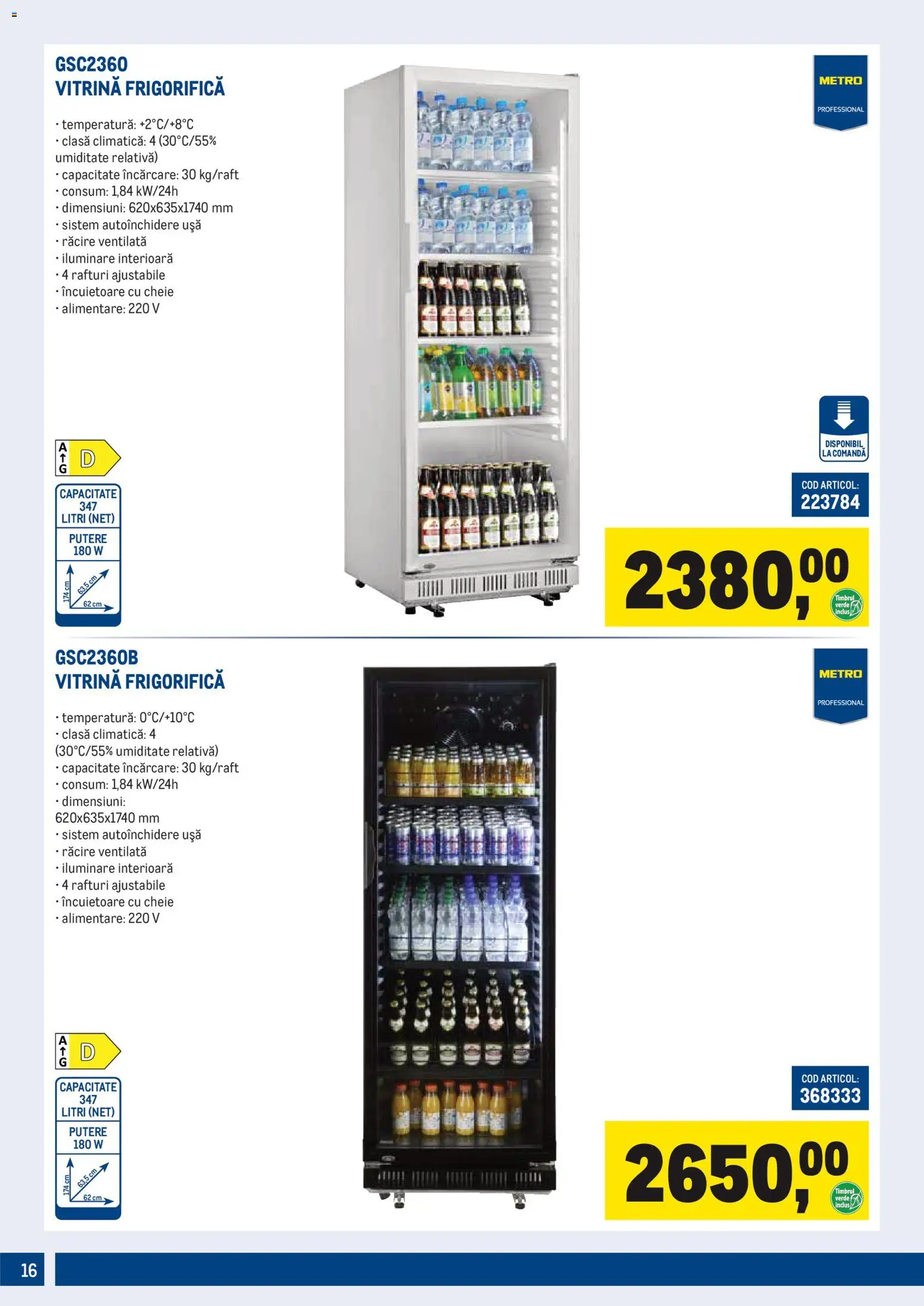Catalog METRO 1 Iulie - 29 Septembrie 2026 | Pagina 16 | Produse: Vitrină, Ușă
