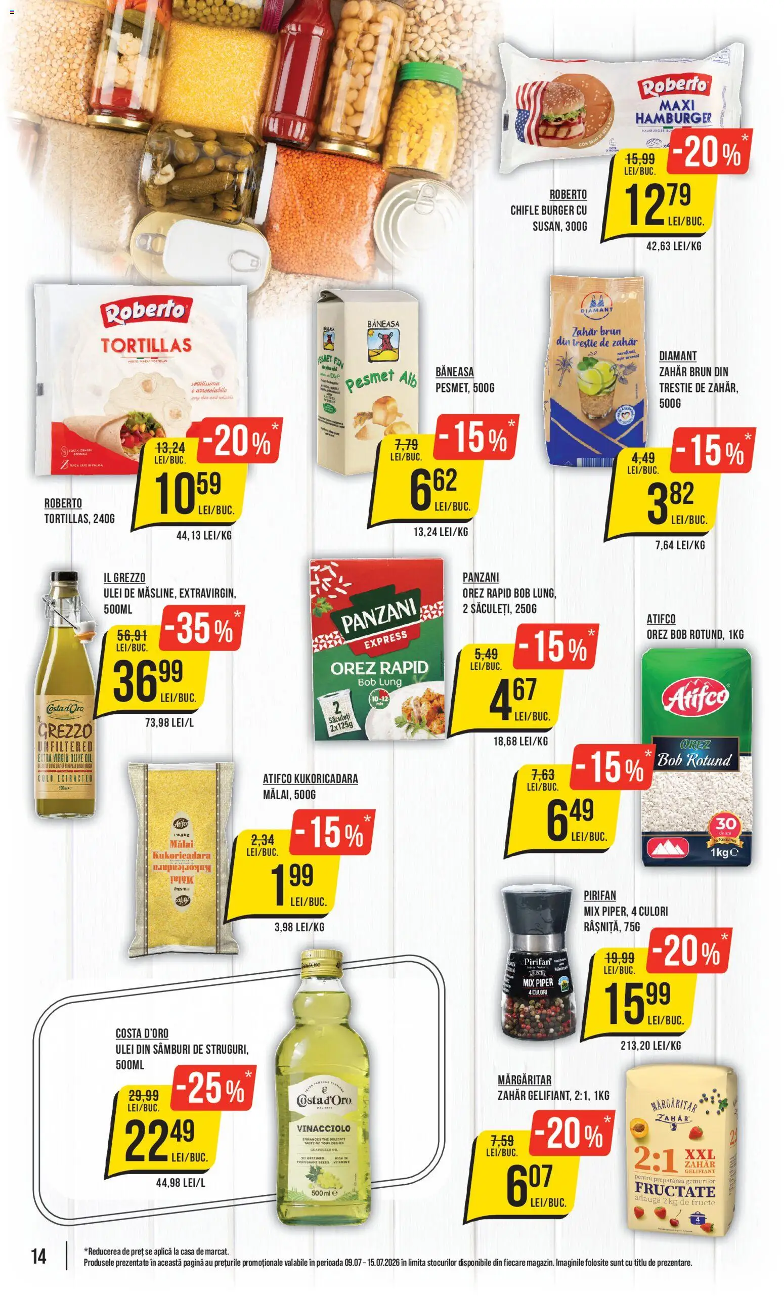 Catalog Mega Image 9 - 14 Iulie 2026 | Pagina 14 | Produse: Mălai, Tortillas, Fructe, Piper
