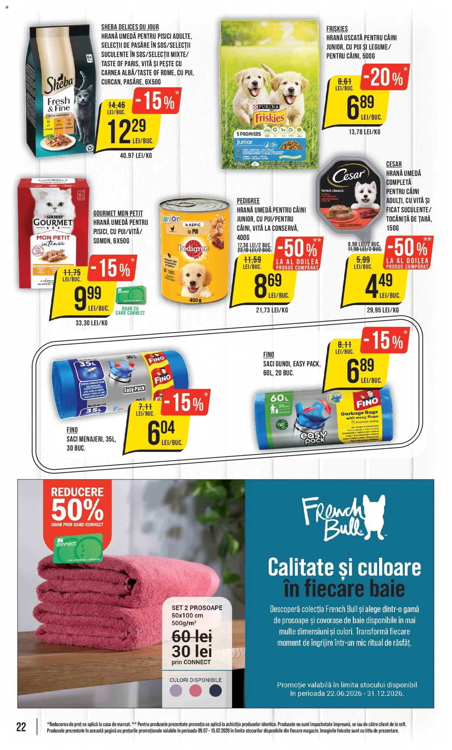 Catalog Mega Image 9 - 14 Iulie 2026 | Pagina 22 | Produse: Saci menajeri, Hacıyatmaz Kedi Oyuncağı, Lapte, Pește