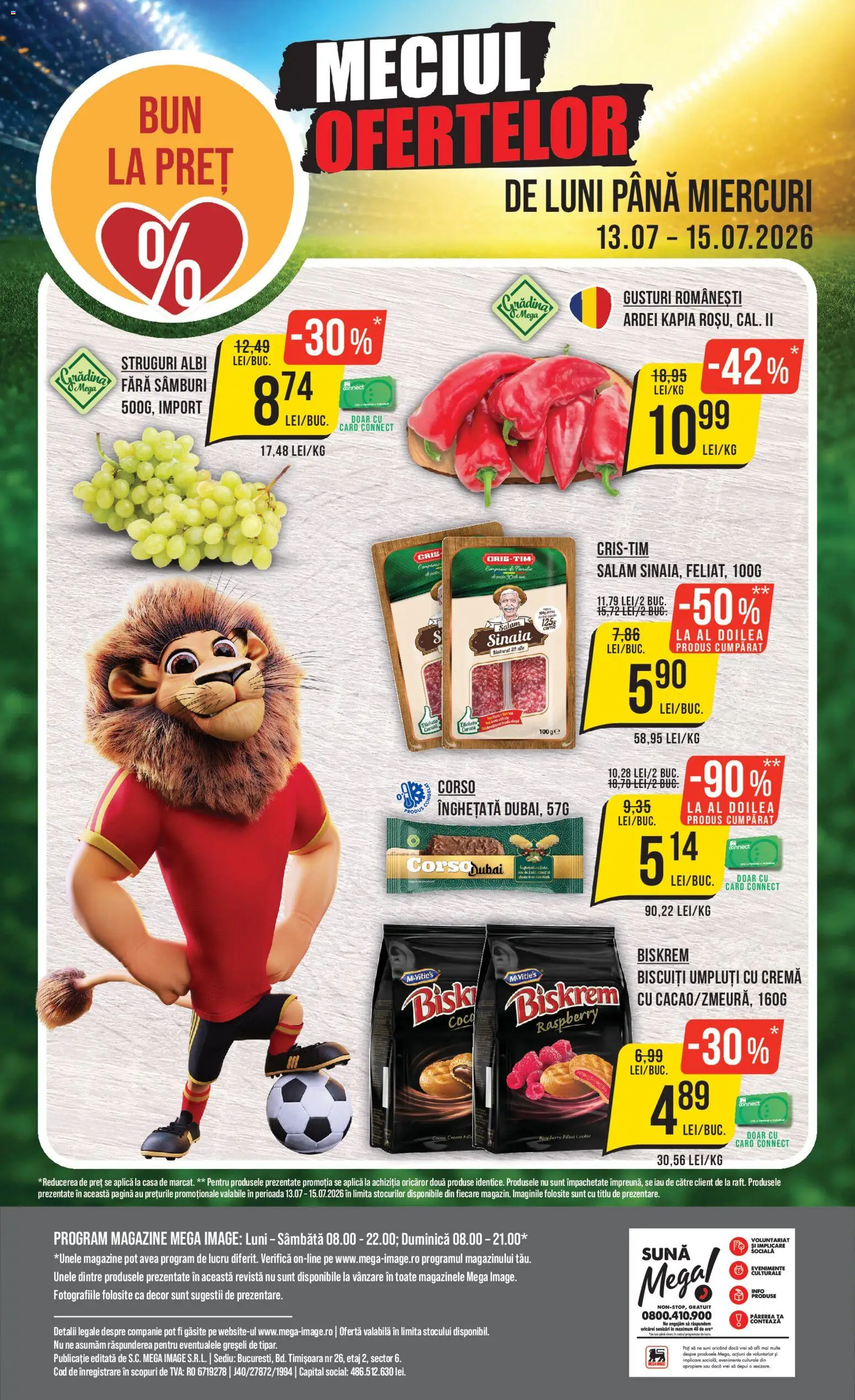 Catalog Mega Image 9 - 14 Iulie 2026 | Pagina 24 | Produse: Ardei, Cremă, Biscuiți, Înghețată