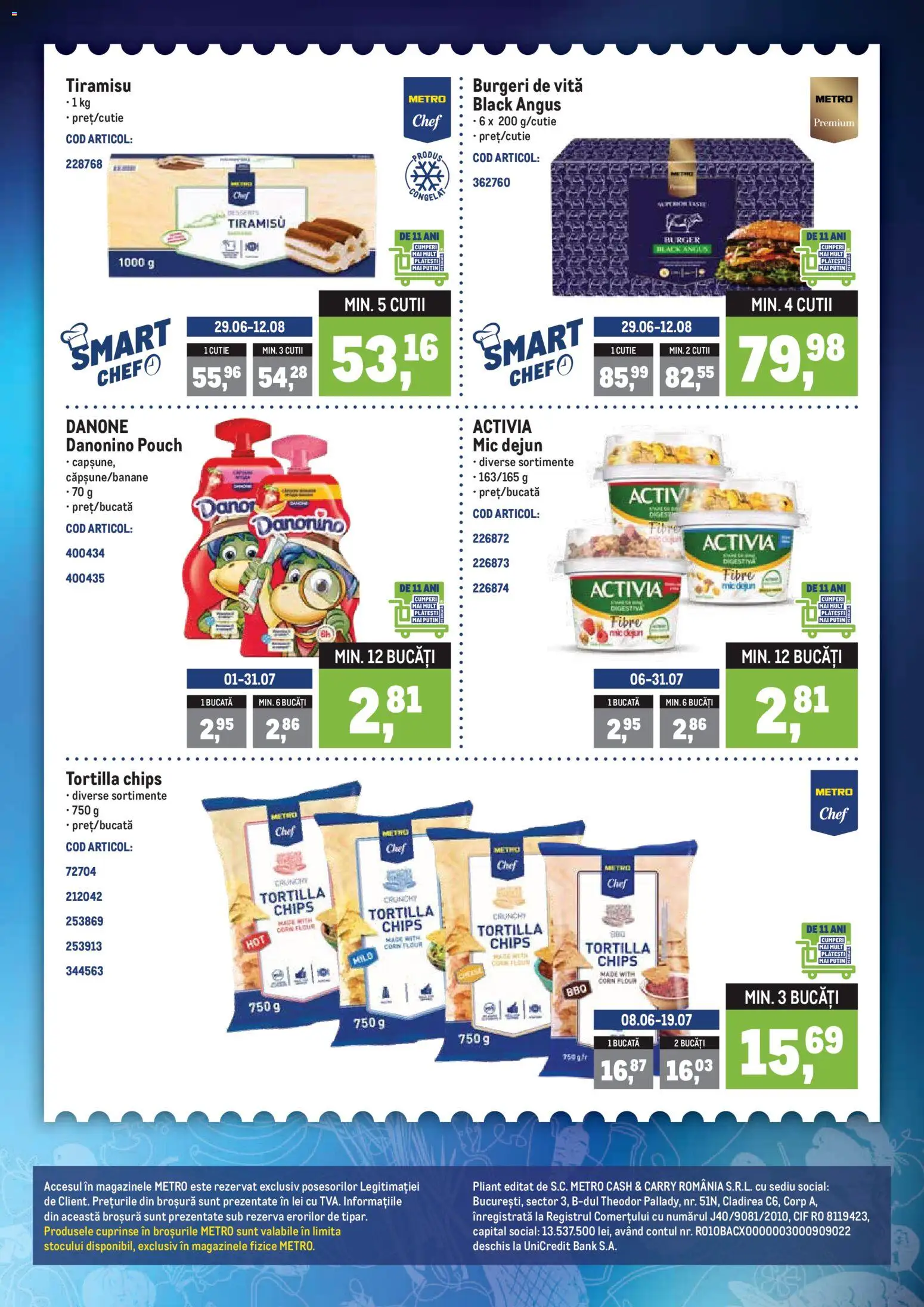Catalog METRO 6 - 11 Iulie 2026 | Pagina 2 | Produse: Cutie, Tiramisu, Burger