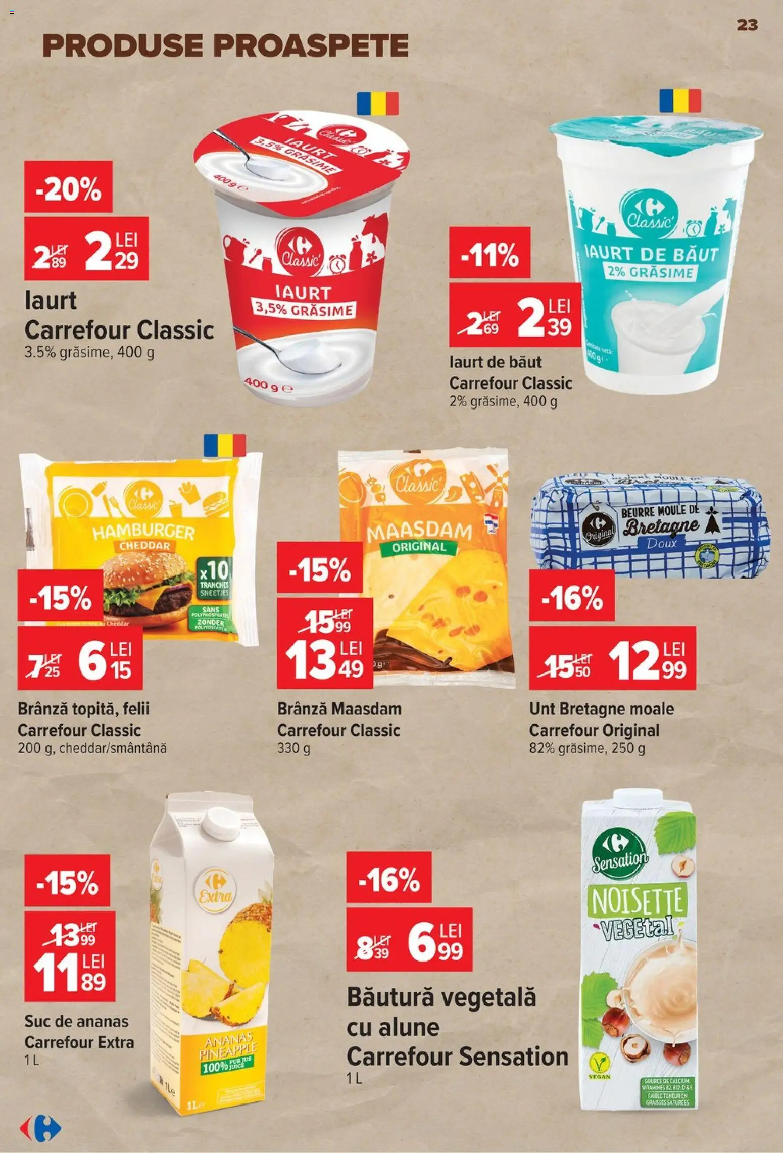 Catalog Carrefour 8 - 13 Iulie 2026 | Pagina 24 | Produse: Alune, Iaurt, Suc, Ananas