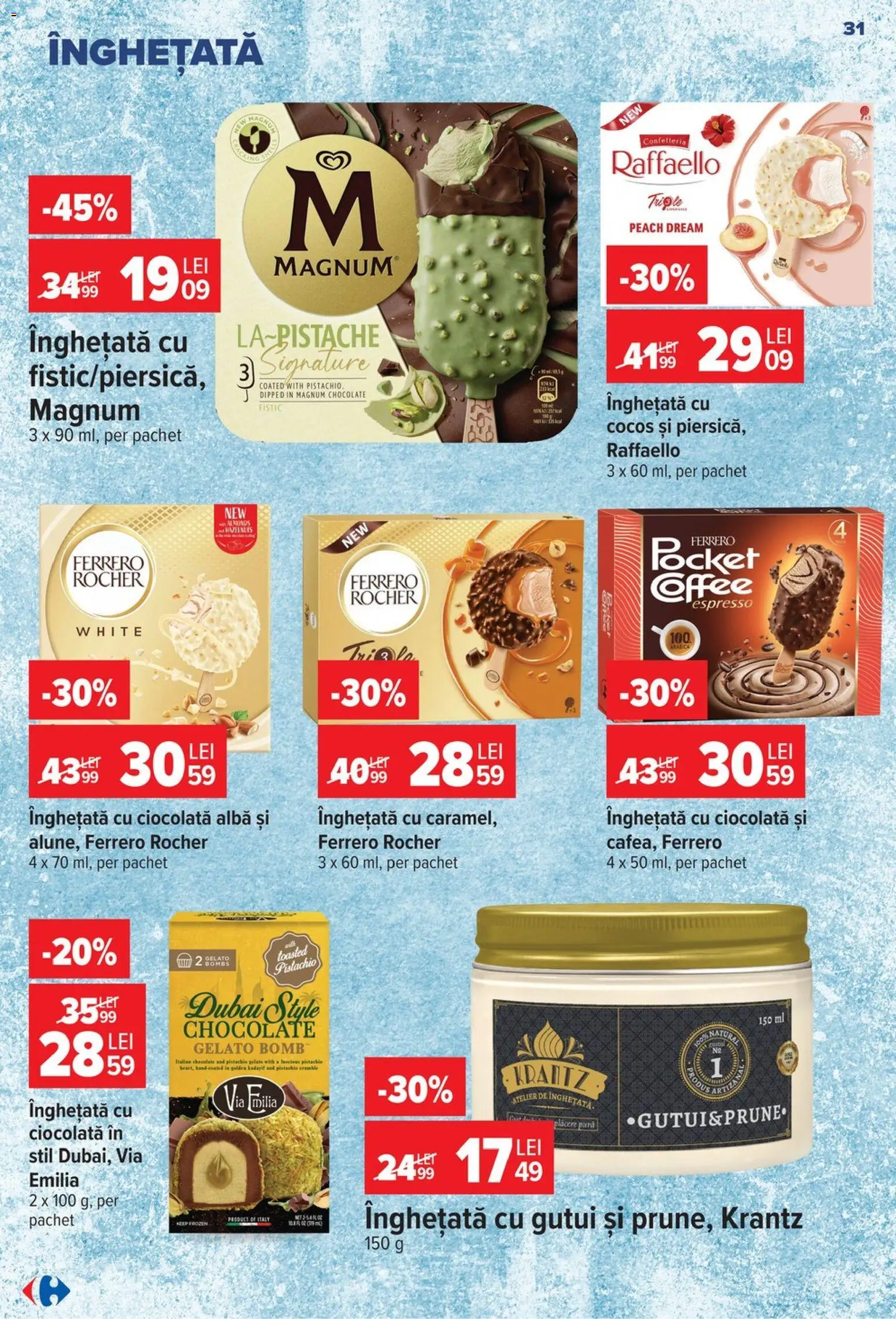 Catalog Carrefour 8 - 13 Iulie 2026 | Pagina 32 | Produse: Delgeç, Soda, Ciocolată, Înghețată