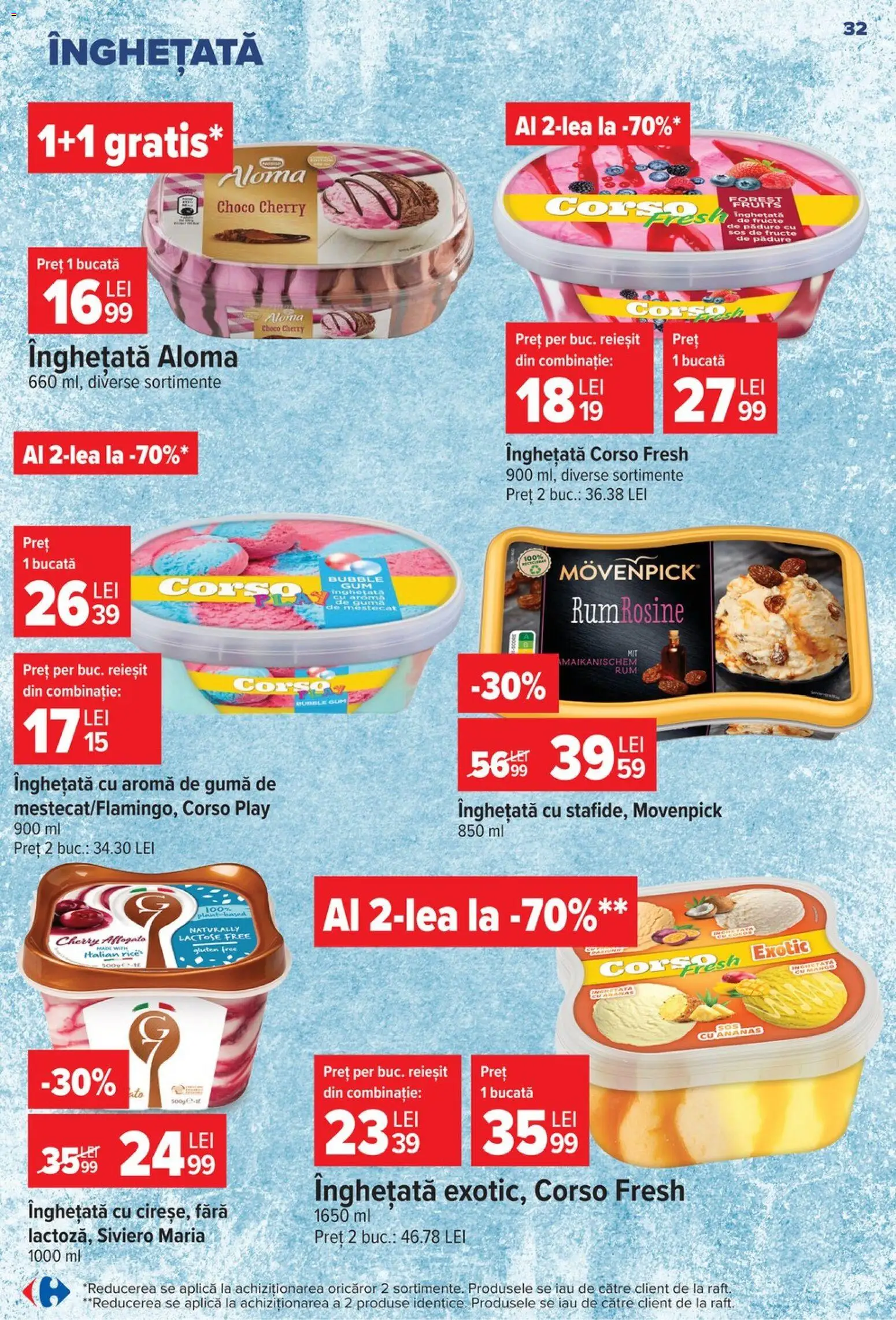 Catalog Carrefour 8 - 13 Iulie 2026 | Pagina 33 | Produse: Ananas, Înghețată, Fructe, Sos
