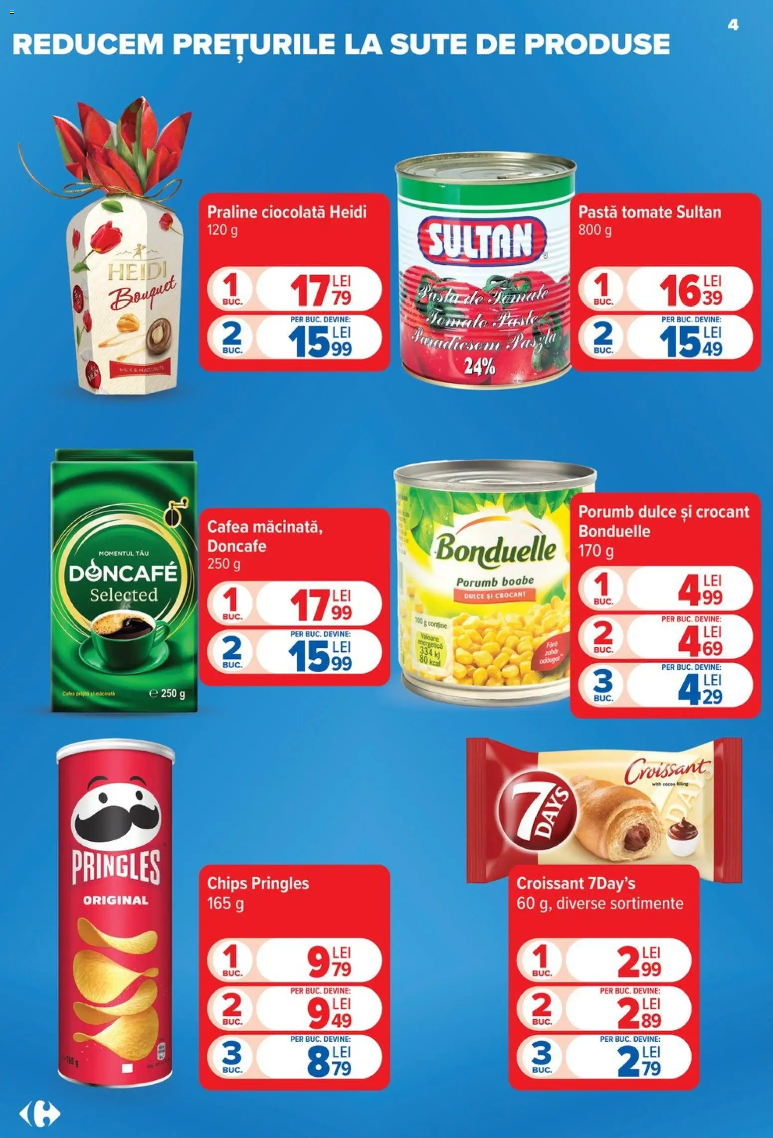 Catalog Carrefour 8 - 13 Iulie 2026 | Pagina 4 | Produse: Praline, Cafea, Ciocolată, Paste