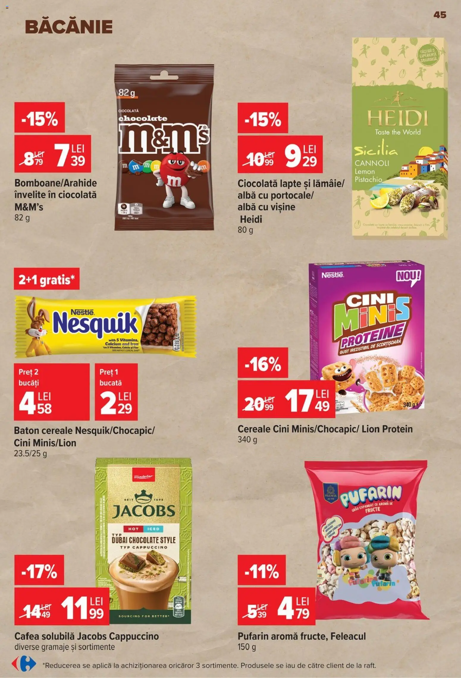 Catalog Carrefour 8 - 13 Iulie 2026 | Pagina 46 | Produse: Delgeç, Cafea, Baton cereale, Fructe