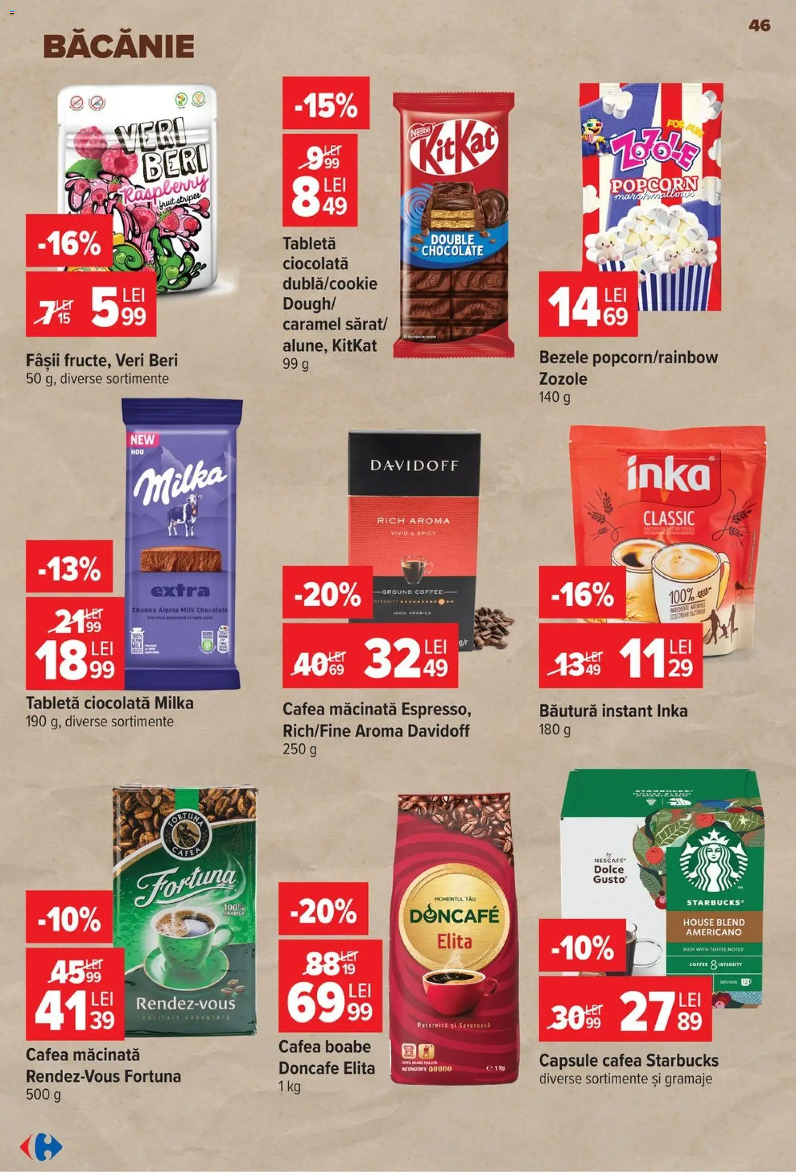 Catalog Carrefour 8 - 13 Iulie 2026 | Pagina 47 | Produse: Tabletă, Cafea, Ciocolată