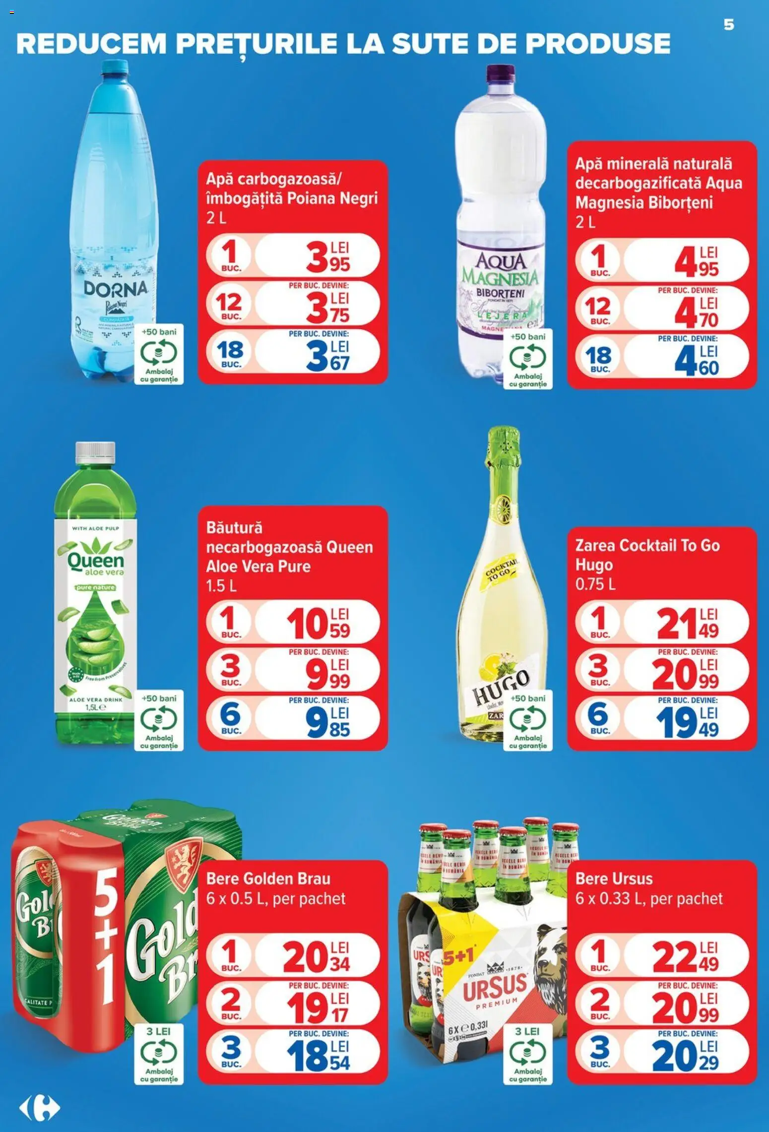 Catalog Carrefour 8 - 13 Iulie 2026 | Pagina 5 | Produse: Atıştırmalık, Yazı tahtası kalemi, Bere, Apă