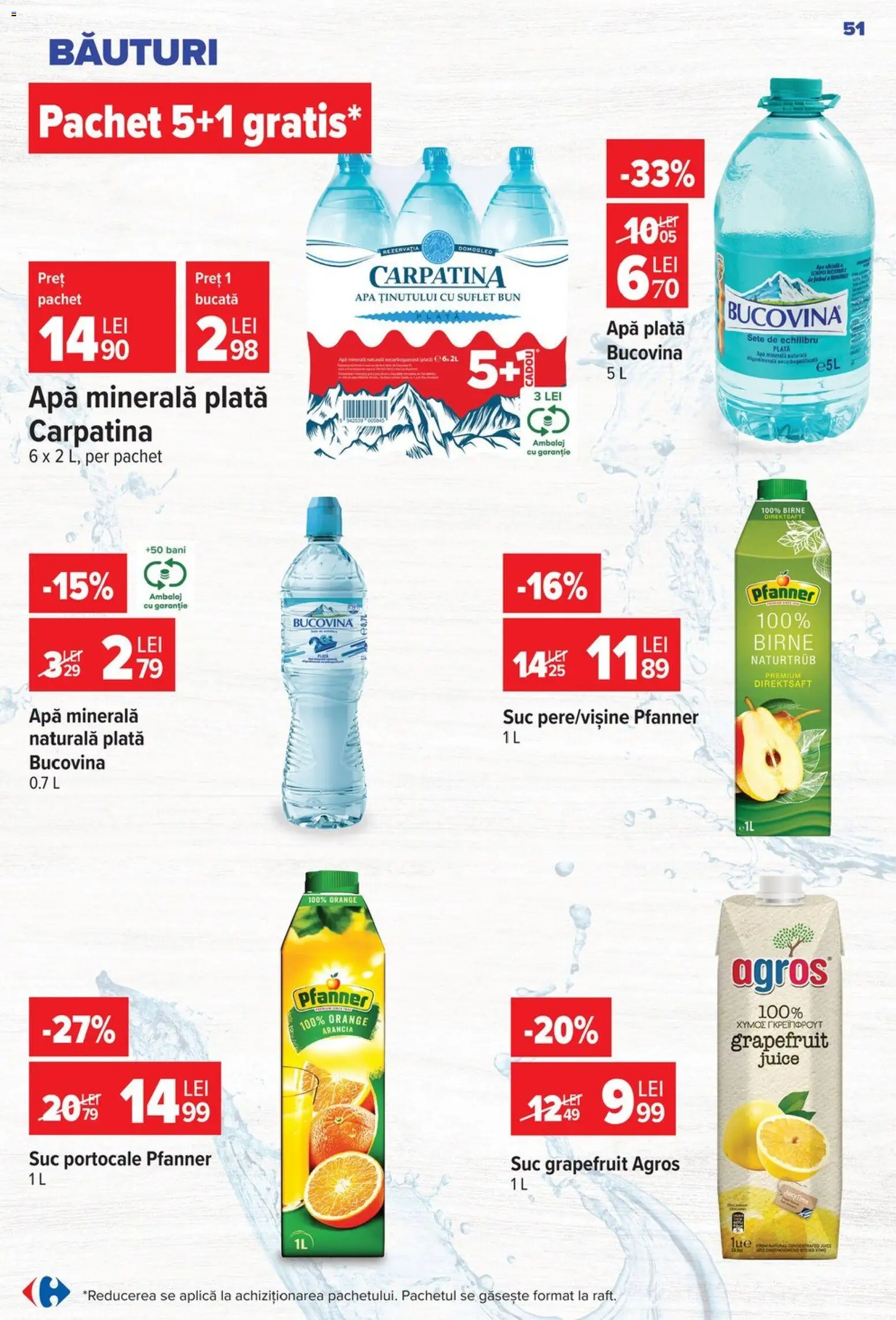 Catalog Carrefour 8 - 13 Iulie 2026 | Pagina 52 | Produse: Yazı tahtası kalemi, Suc, Portocale, Apă