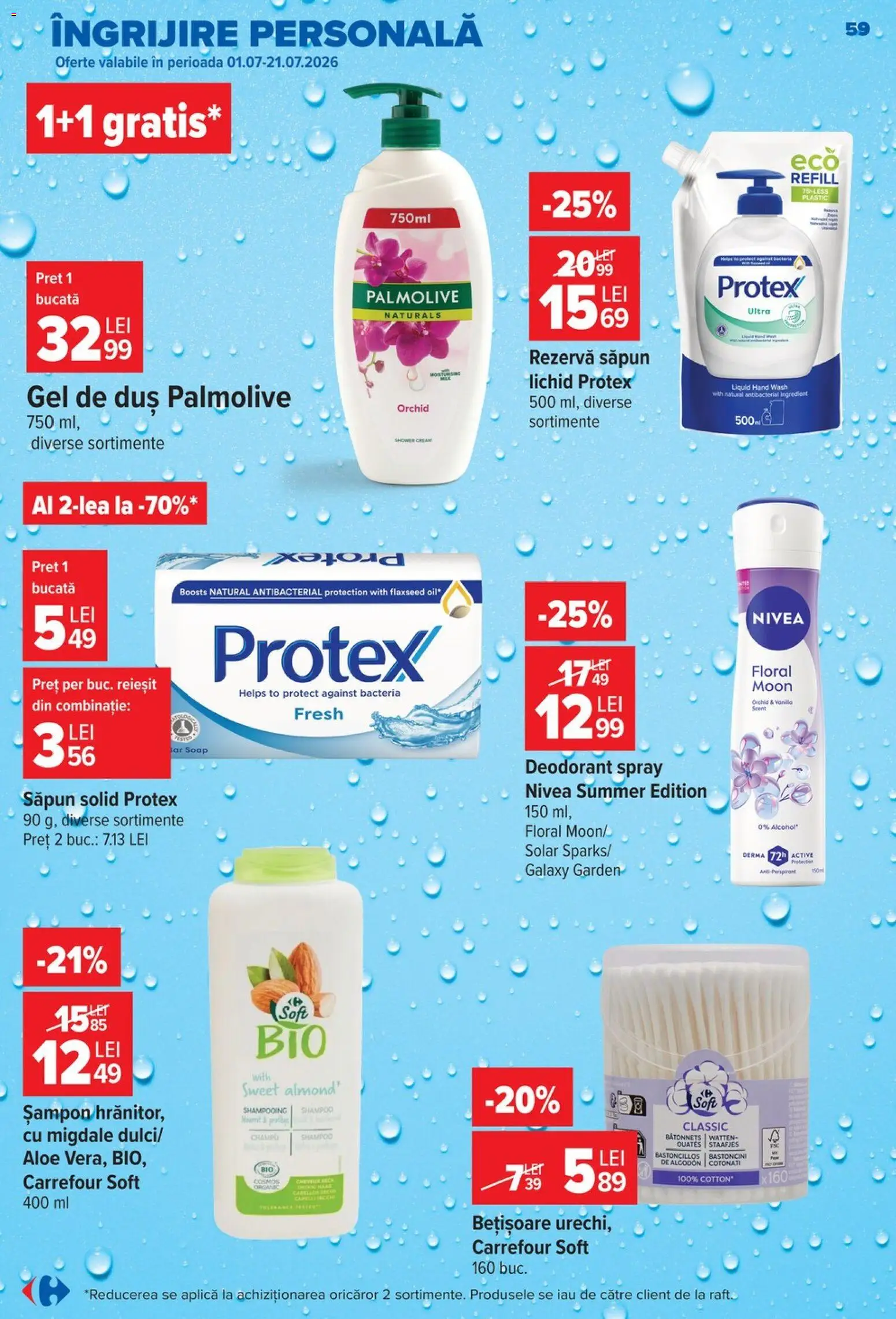 Catalog Carrefour 8 - 13 Iulie 2026 | Pagina 60 | Produse: Săpun solid, Duș, Migdale, Șampon